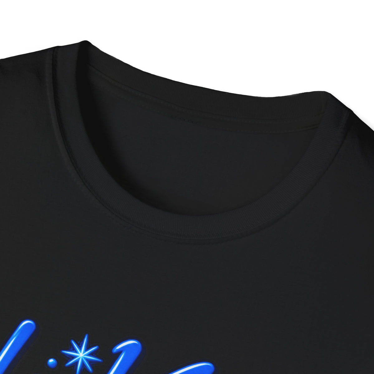 He Knows When You Are Not Covered Santa Christmas T-Shirt - Blue Black