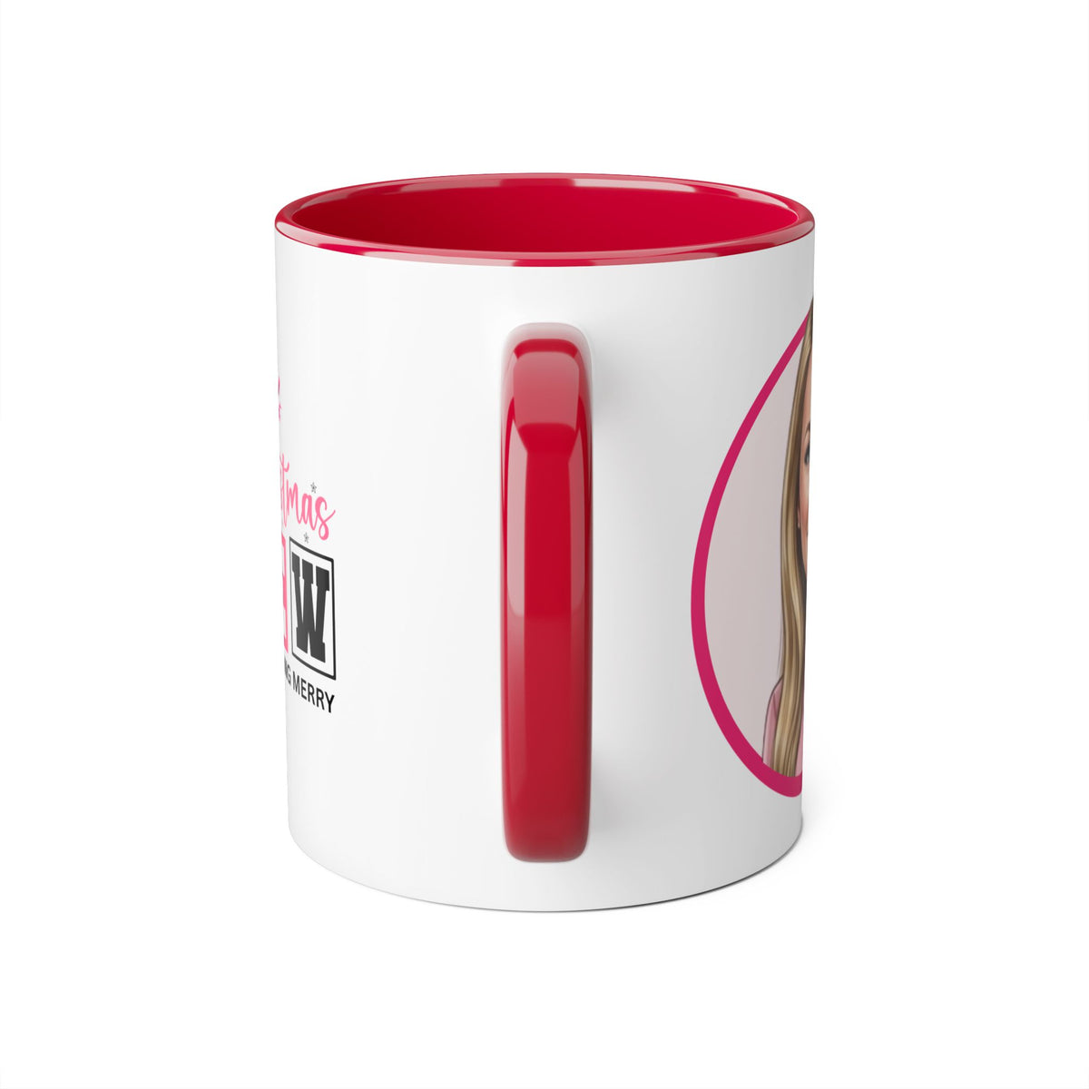 Cyndy Caricature Portrait Accent Mug — Search Perfect Caricature Christmas