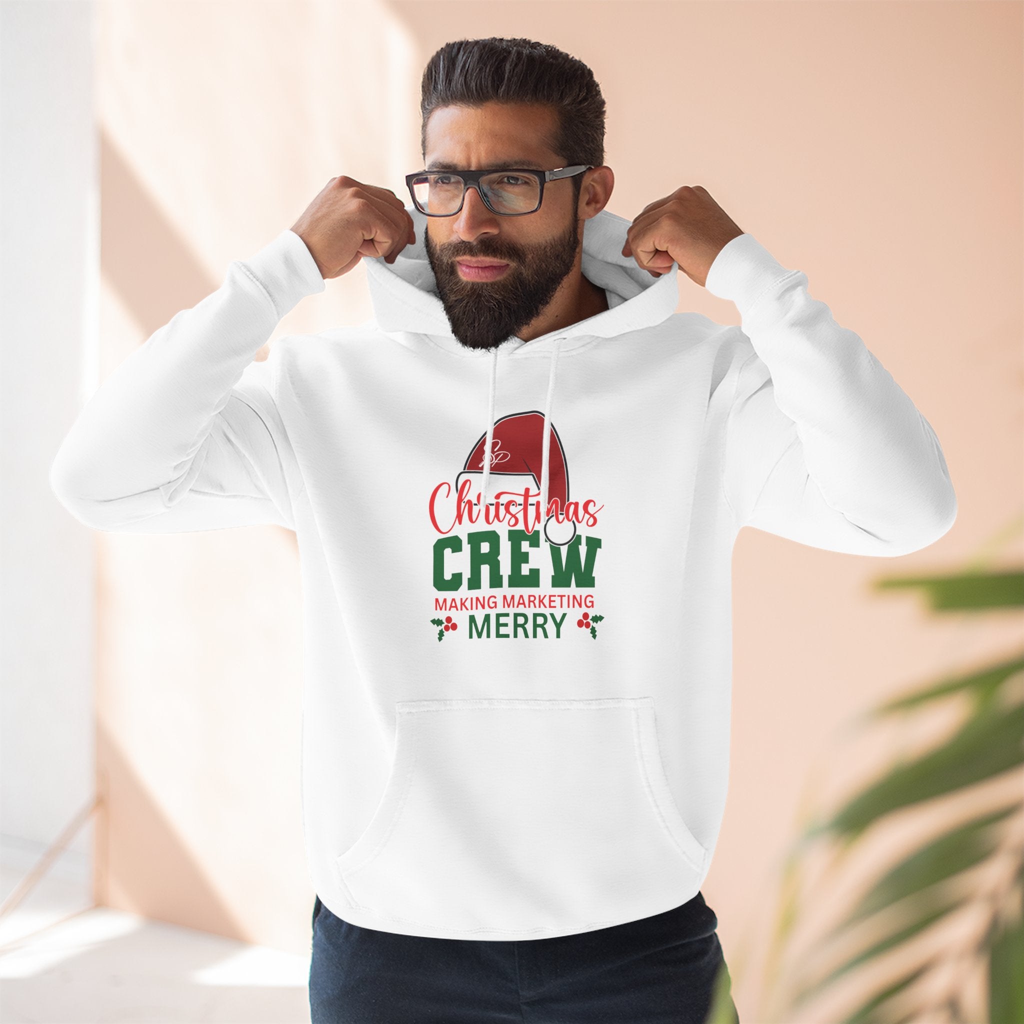 Unisex Christmas Crew Hoodie -  Search Perfect Making Marketing Merry Holiday Sweatshirt