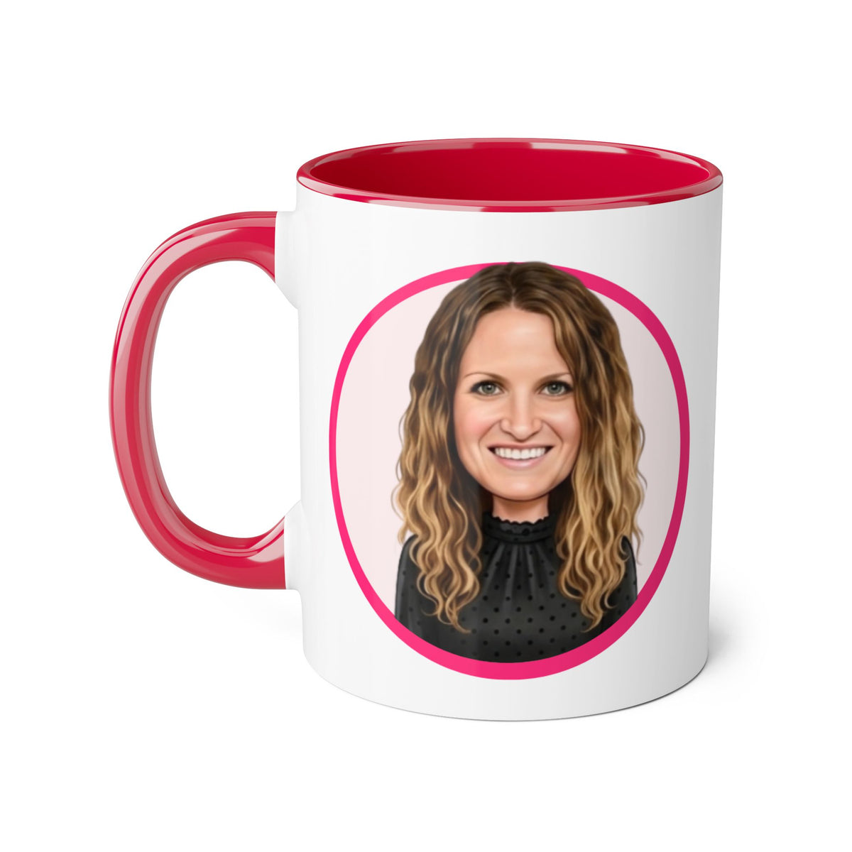 Penni  Caricature Portrait Accent Mug — Search Perfect Caricature Christmas