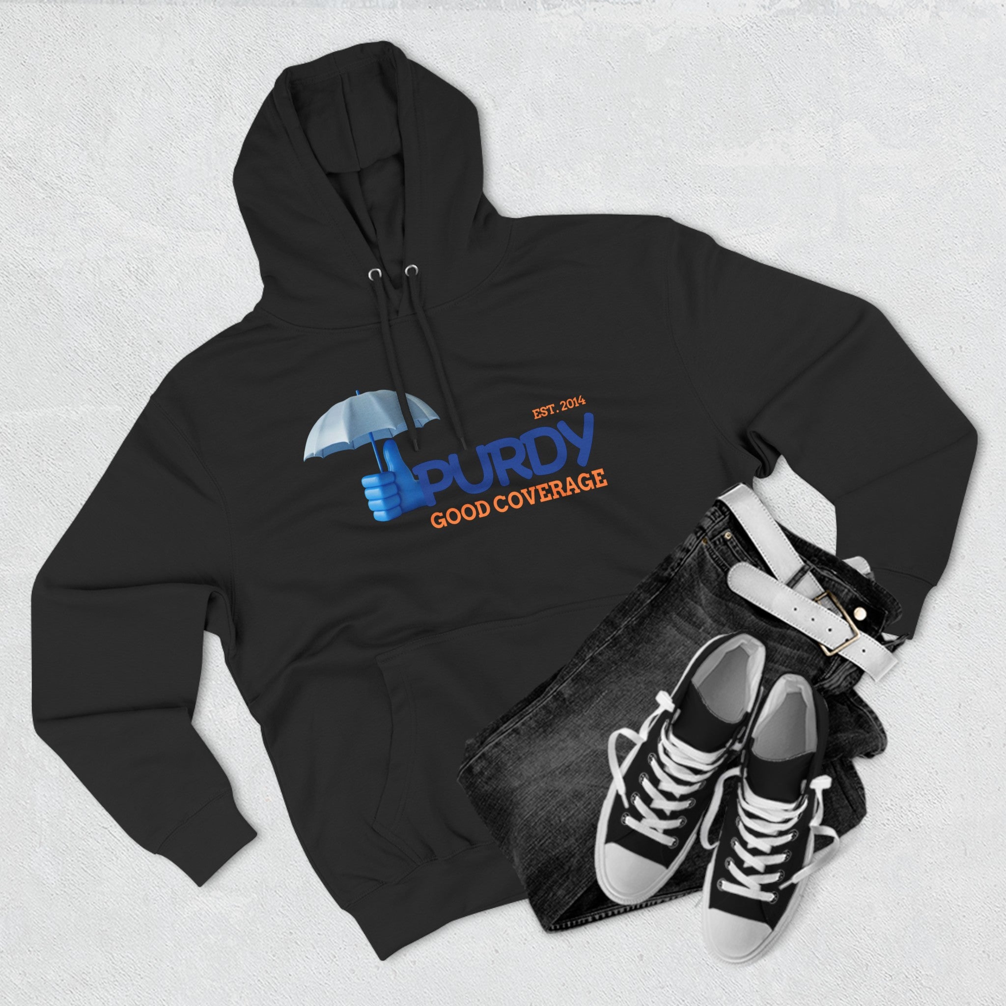 Three-Panel Fleece Hoodie - Kevin Purdy Logo