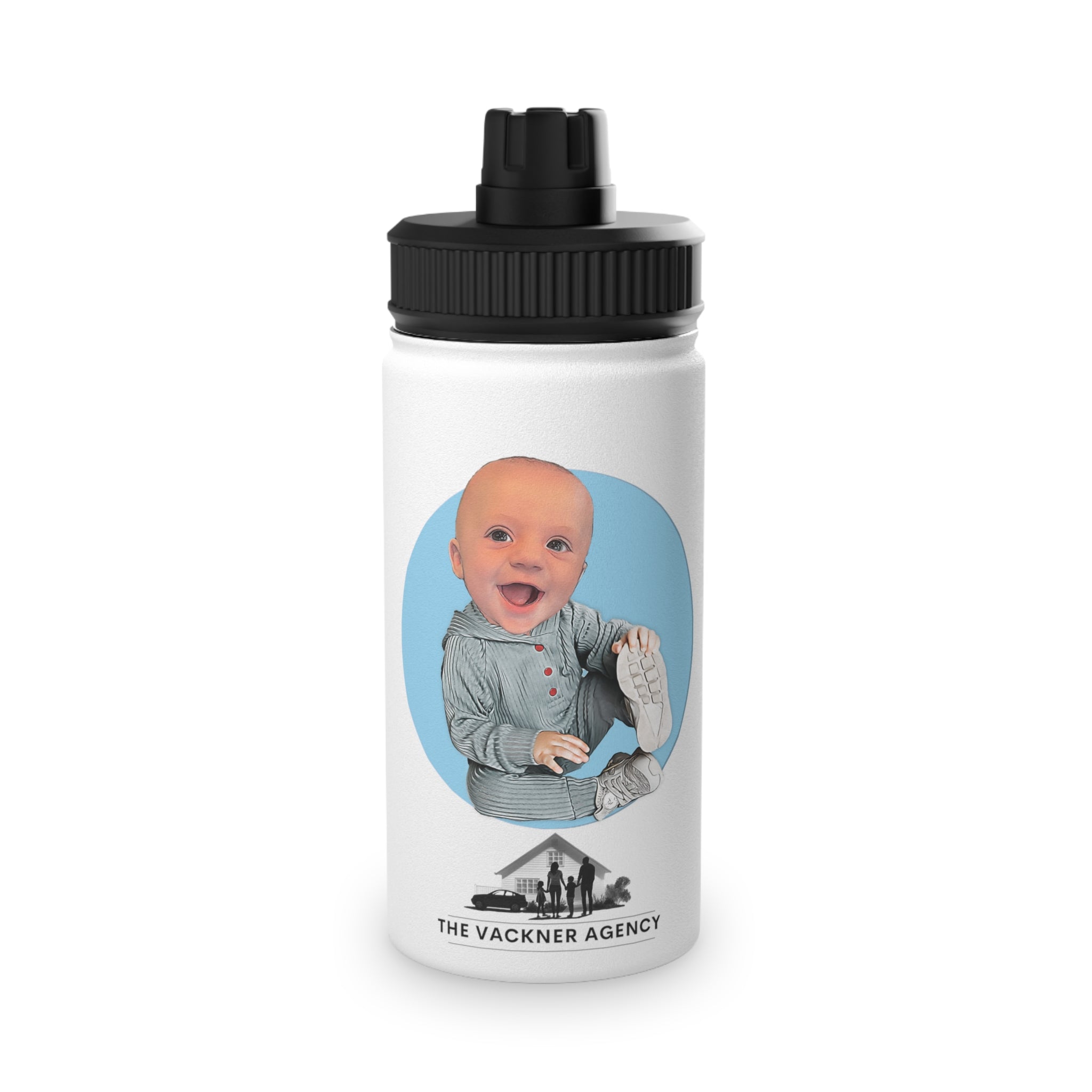 Melissa Vackner Stainless Steel Water Bottle, Sports Lid - Logan