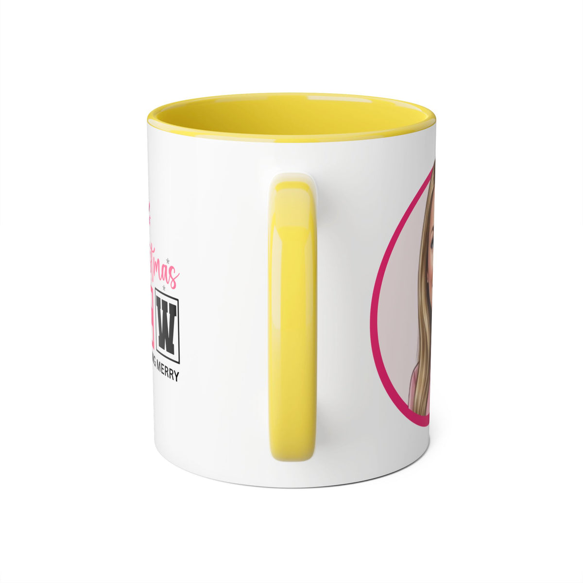 Cyndy Caricature Portrait Accent Mug — Search Perfect Caricature Christmas