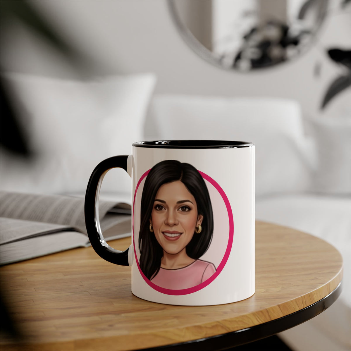 Rosa  Caricature Portrait Accent Mug — Search Perfect Caricature Christmas