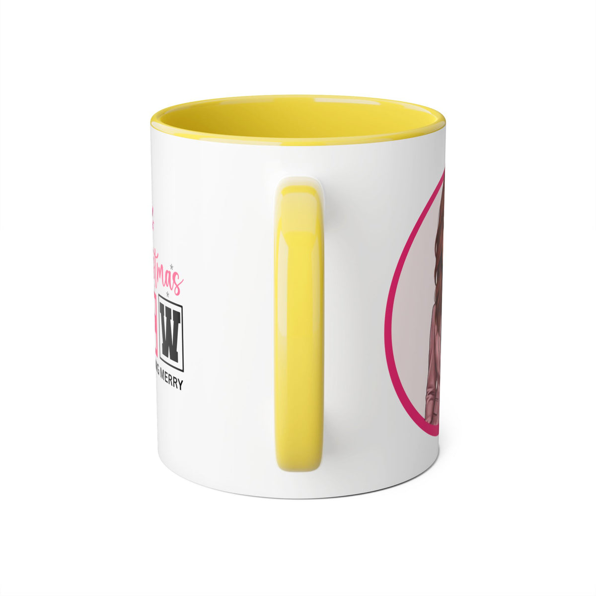 Heather T Caricature Portrait Accent Mug — Search Perfect Caricature Christmas