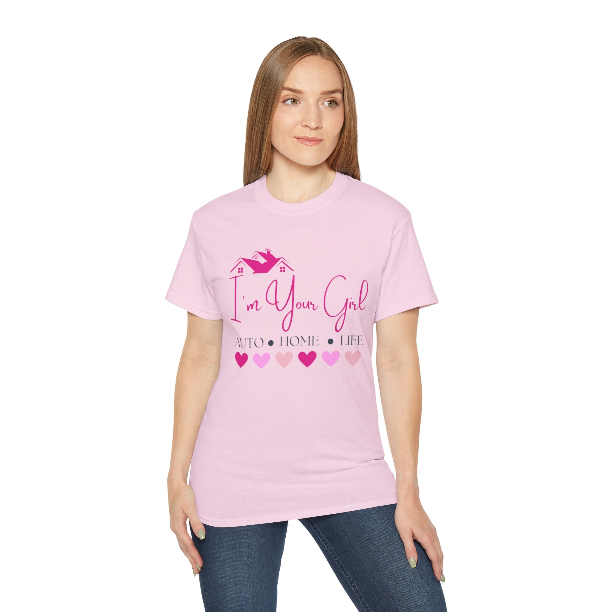 Insurance Agent Line Unisex Ultra Cotton Tee - I'm your girl Barbie pink
