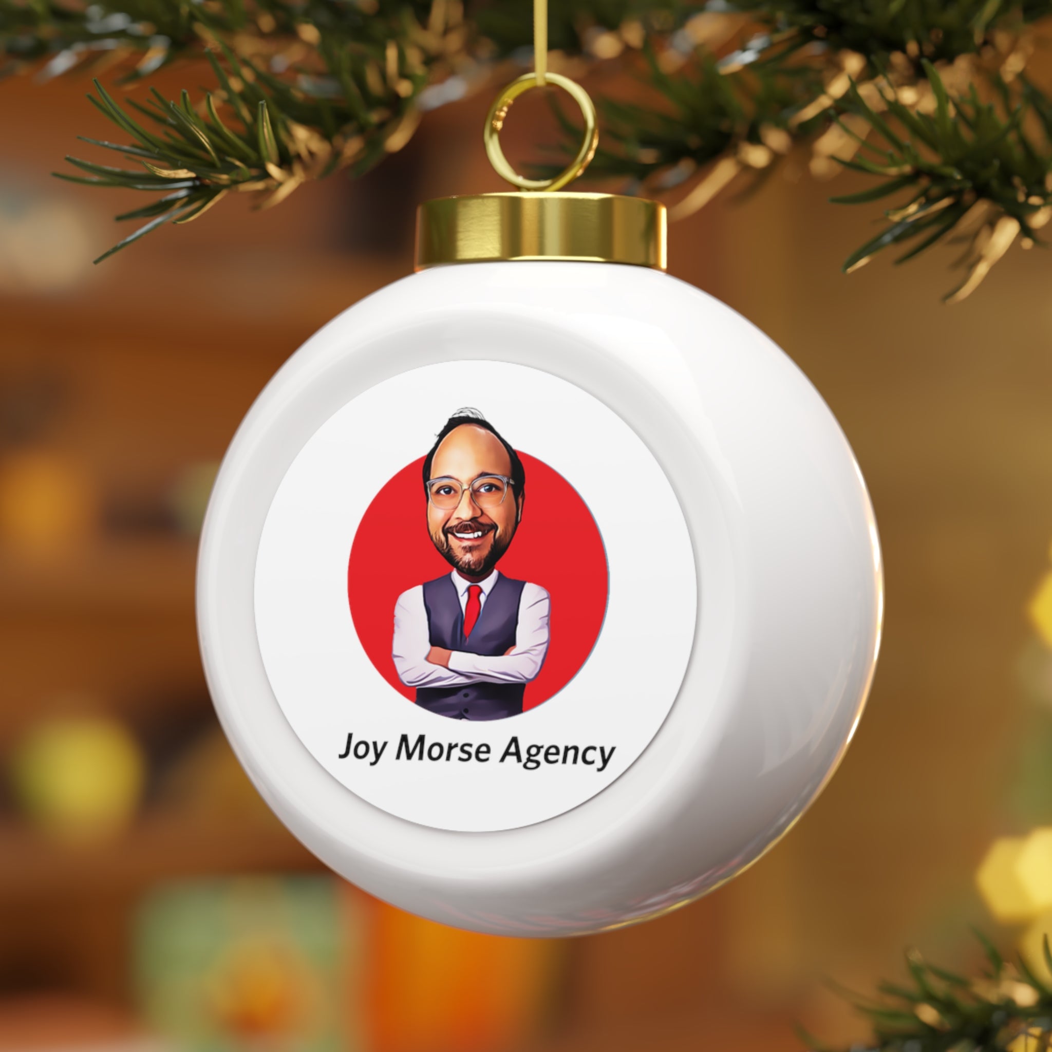 Joy Morse Agency Christmas Ball Ornament - Edwin