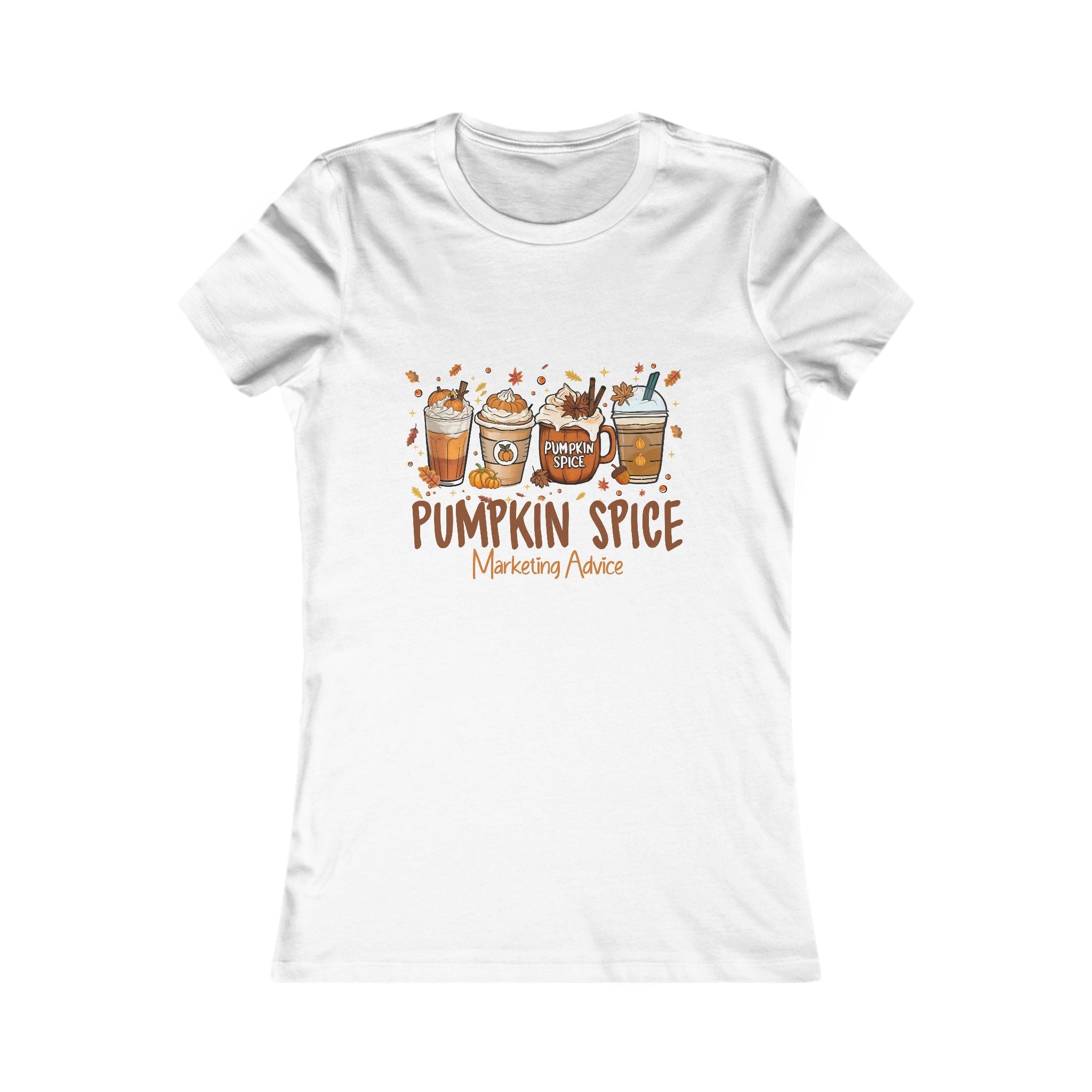 Pumpkin Spice  Marketing Advice Women's Tee - Cozy Fall Top, Cute Autumn Shirt, Gift for Coffee Lovers, Seasonal Fashion, Thanksgiving Apparel