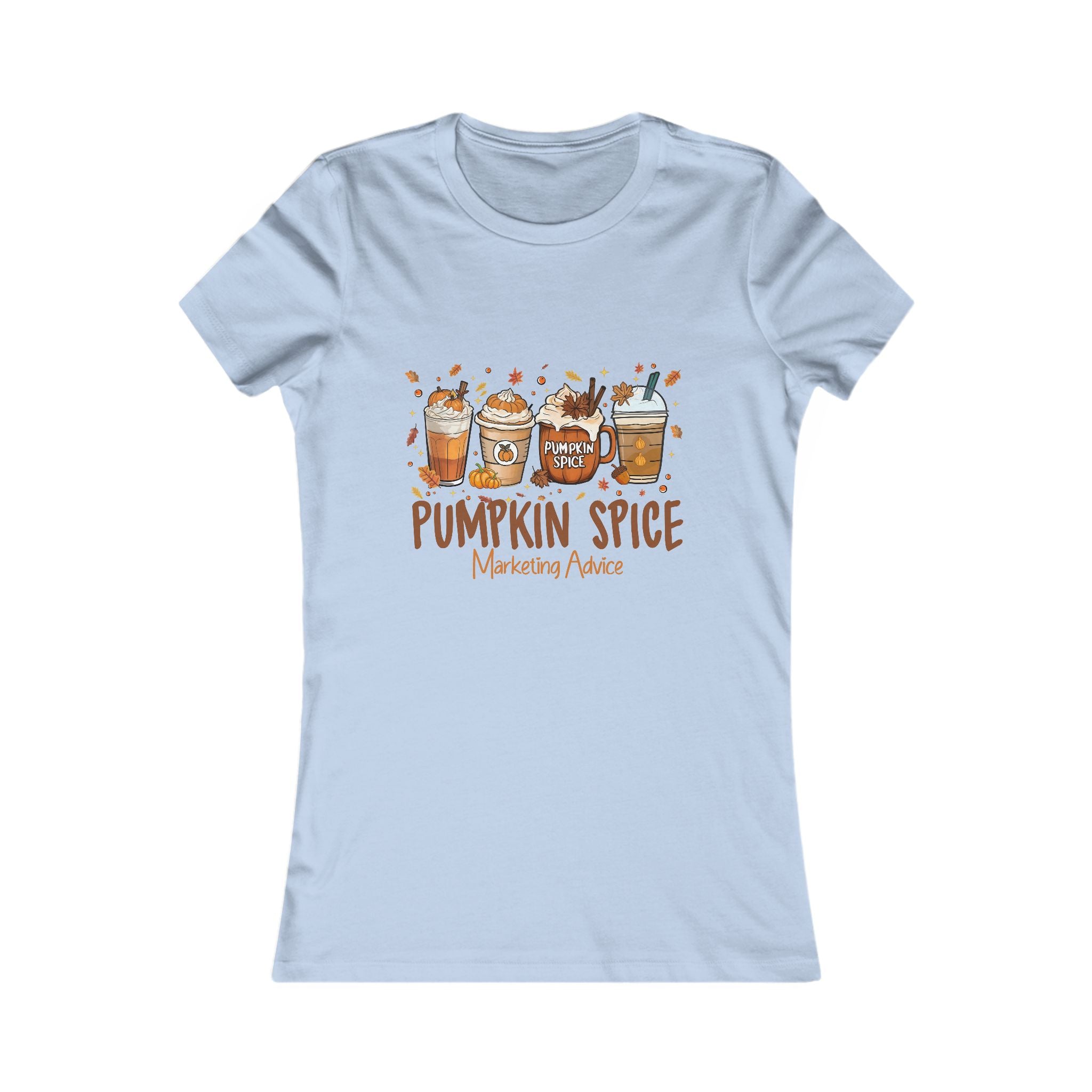 Pumpkin Spice  Marketing Advice Women's Tee - Cozy Fall Top, Cute Autumn Shirt, Gift for Coffee Lovers, Seasonal Fashion, Thanksgiving Apparel