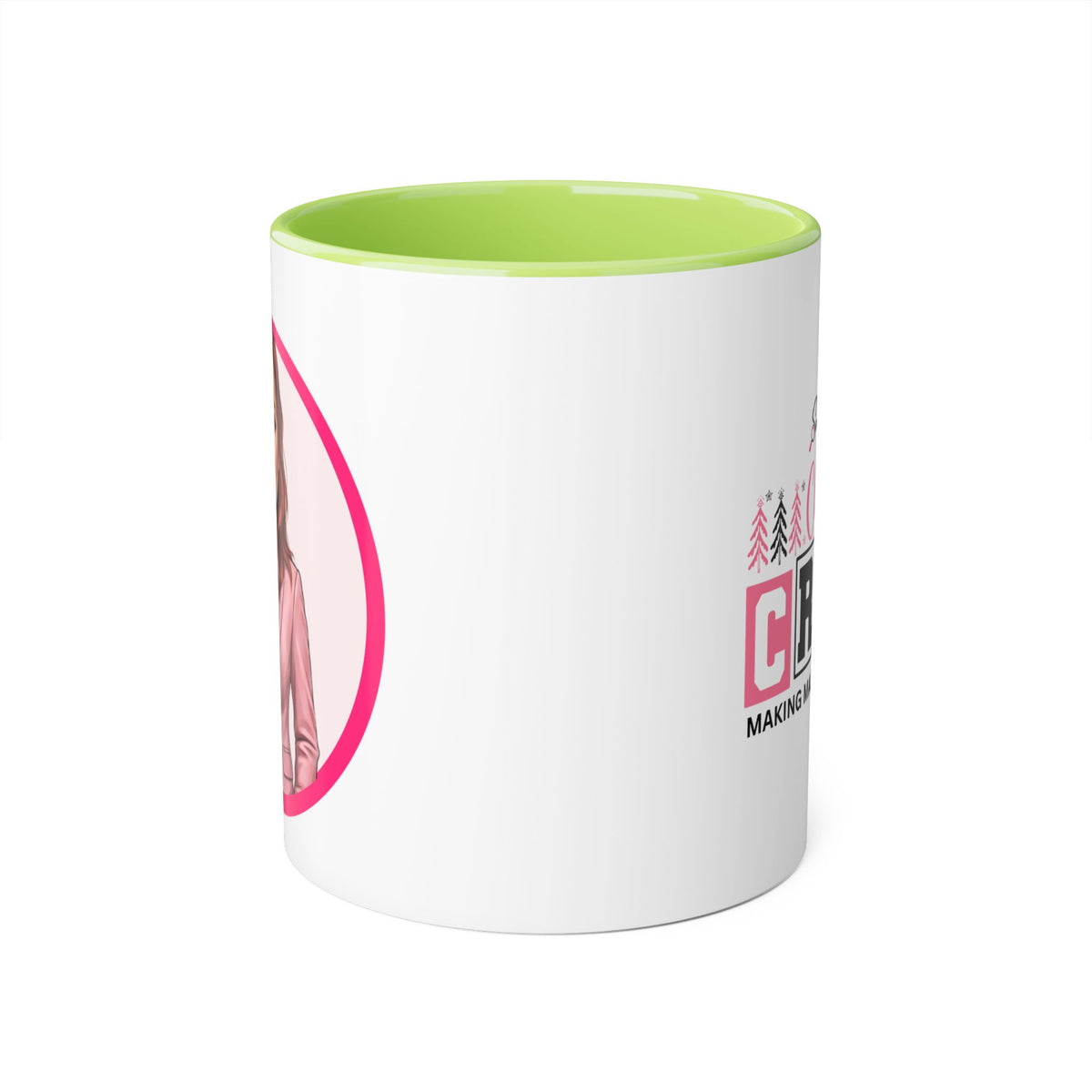 Heather T Caricature Portrait Accent Mug — Search Perfect Caricature Christmas