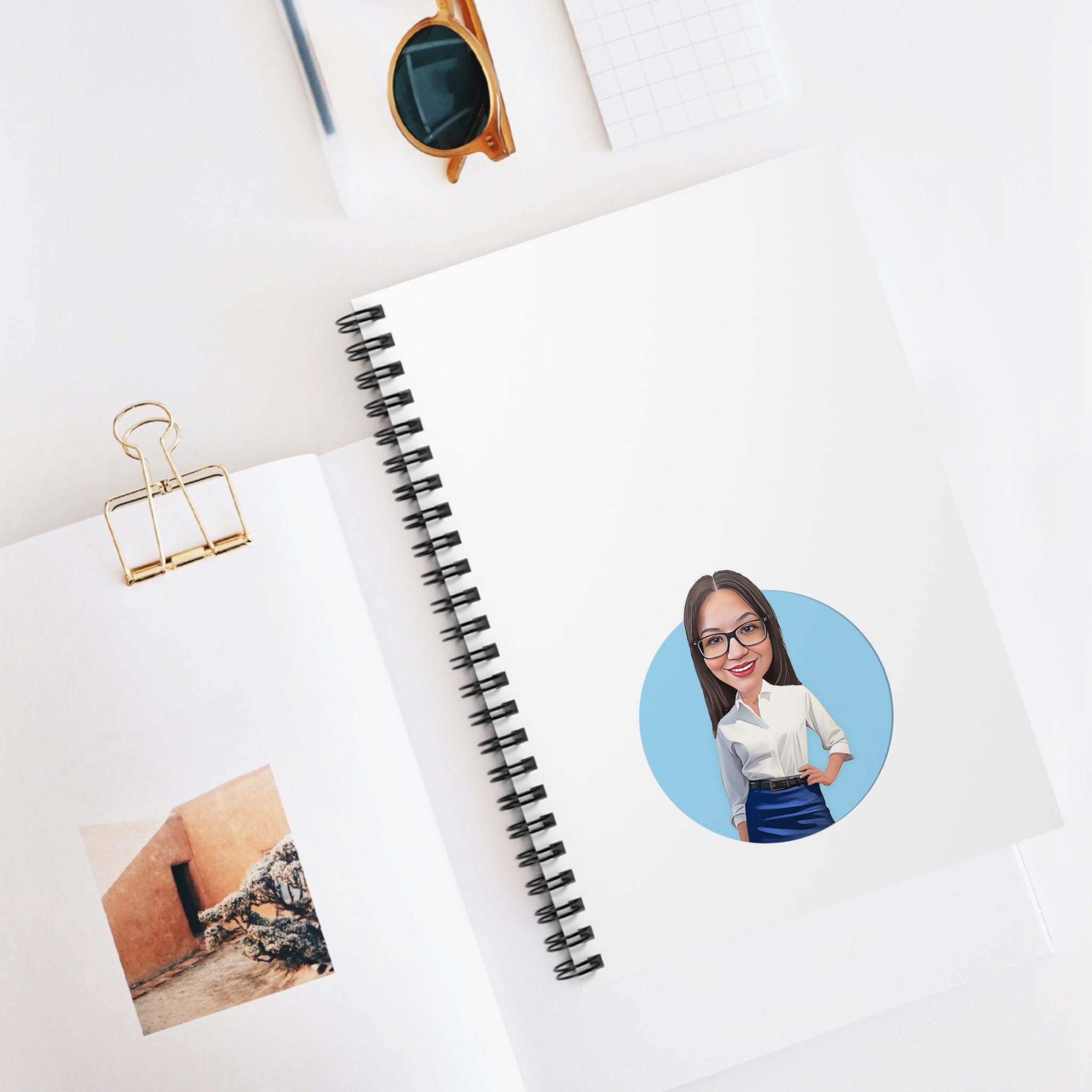 Kevin Purdy Agency  Caricature Spiral Notebook - Bridigina