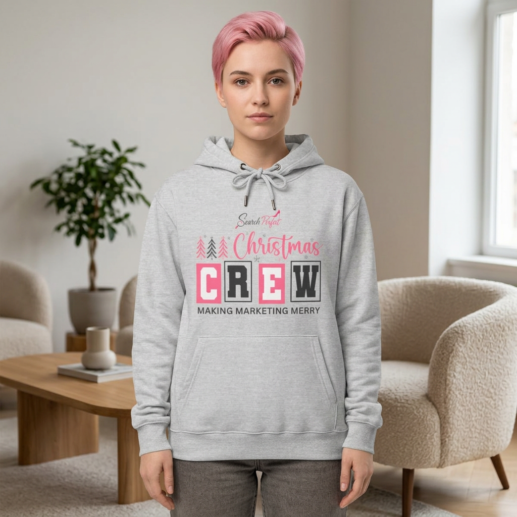 Christmas Crew Hoodie — "Search Perfect" Marketing Team Holiday Pullover