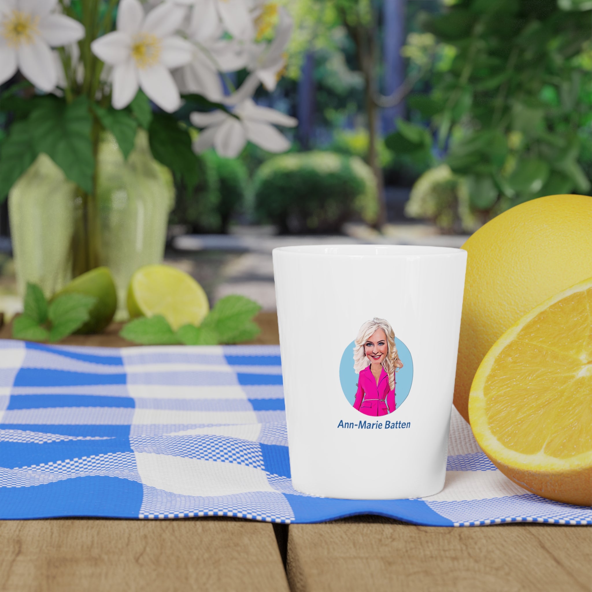 Ann-Marie Batten - Shot Glass Caricature