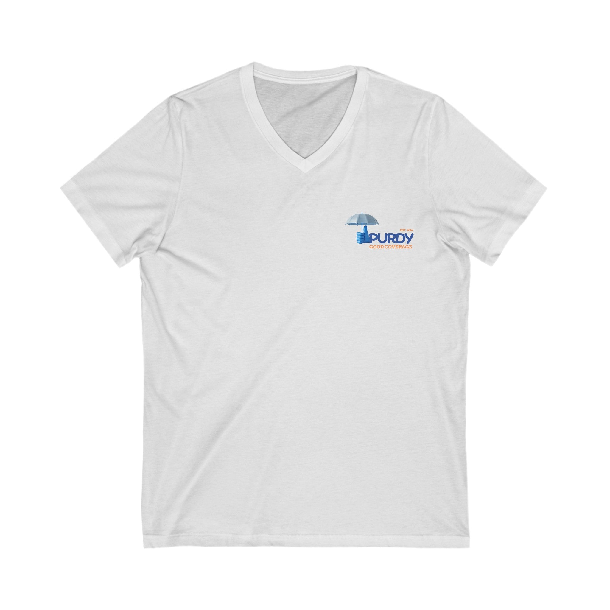 Unisex Jersey Short Sleeve V-Neck Tee - Kevin Purdy Logo