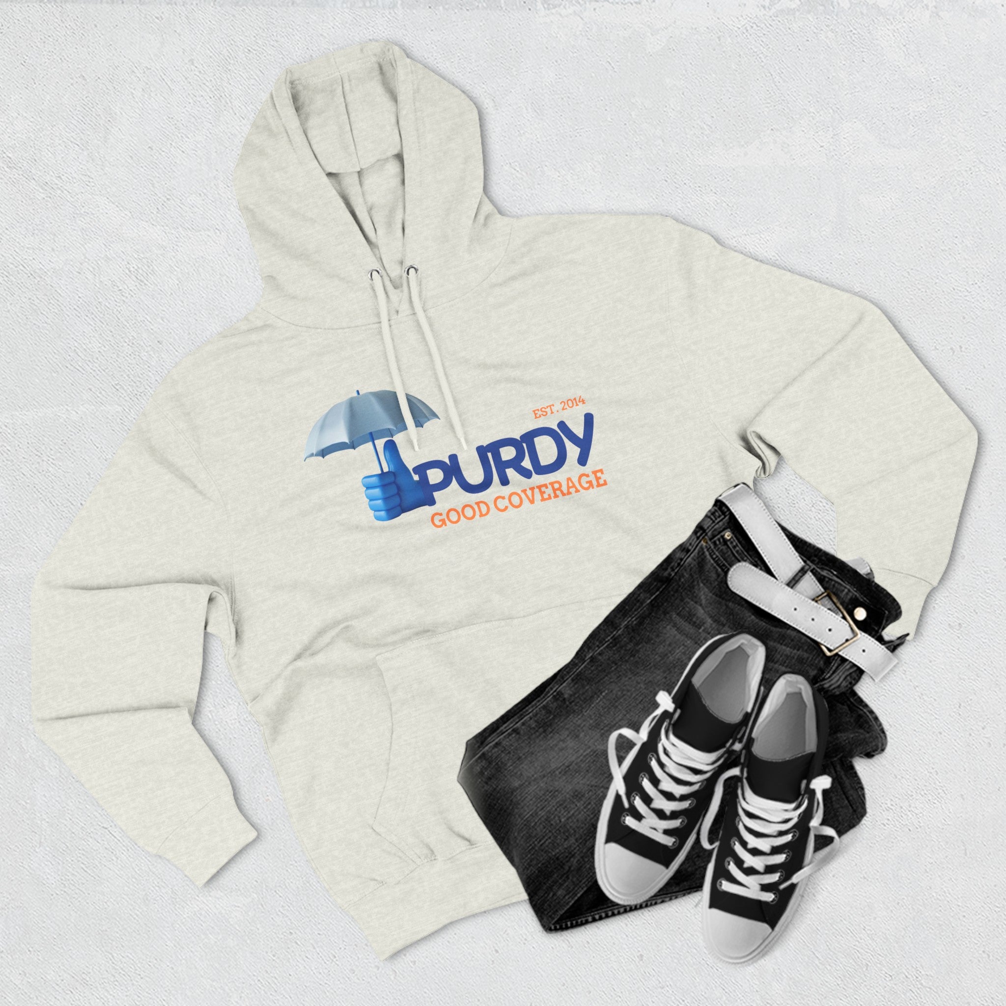 Three-Panel Fleece Hoodie - Kevin Purdy Logo