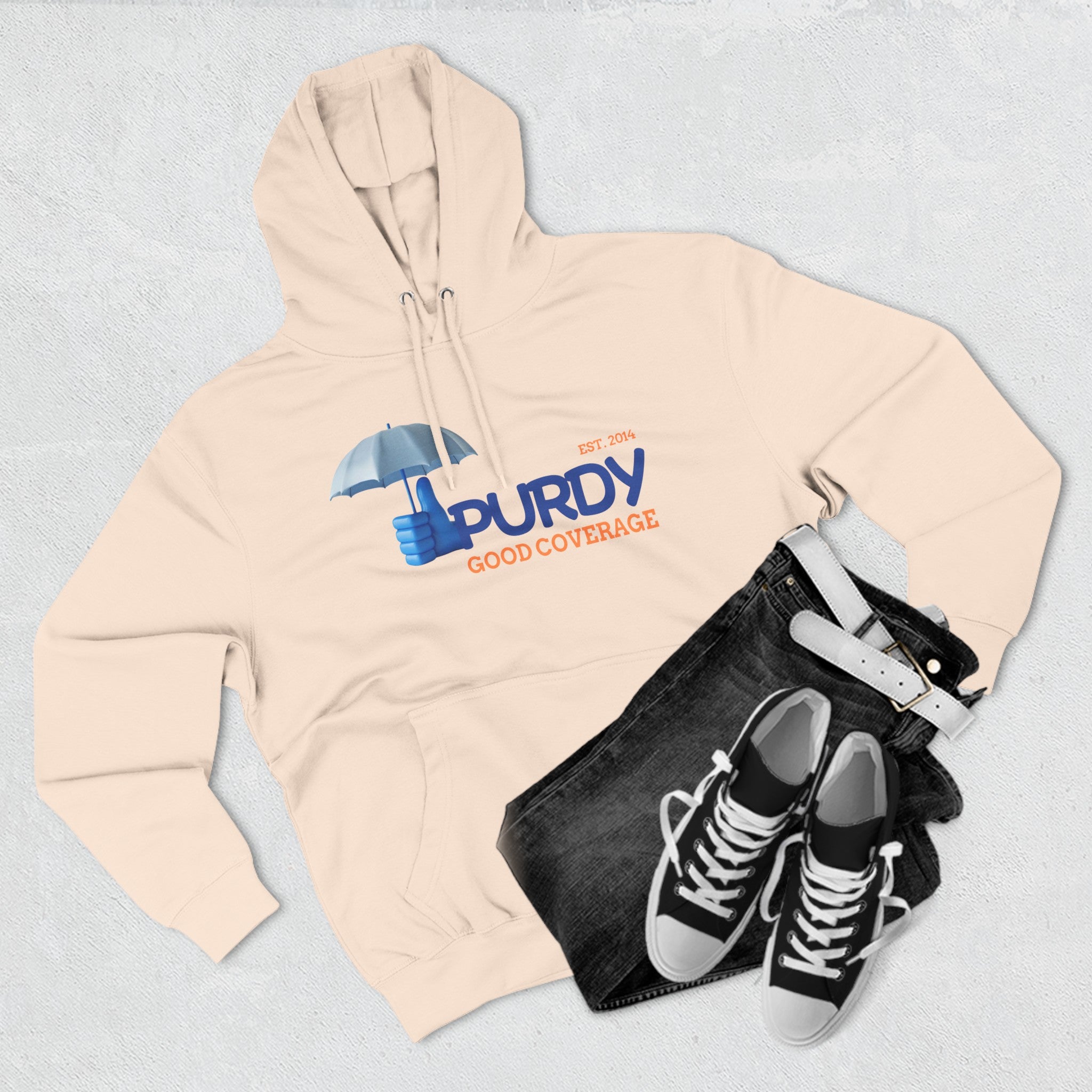 Three-Panel Fleece Hoodie - Kevin Purdy Logo