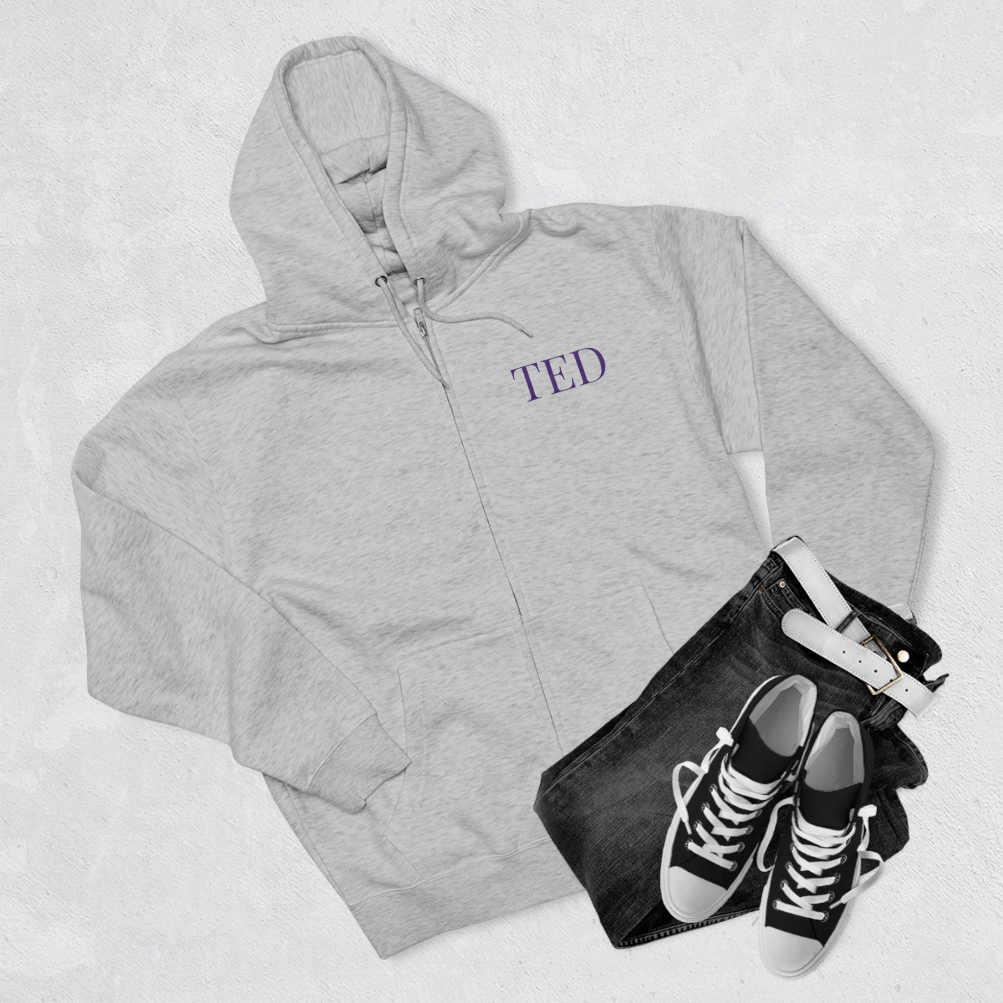 Ted Byrt Logo Unisex Zip Hoodie- TED