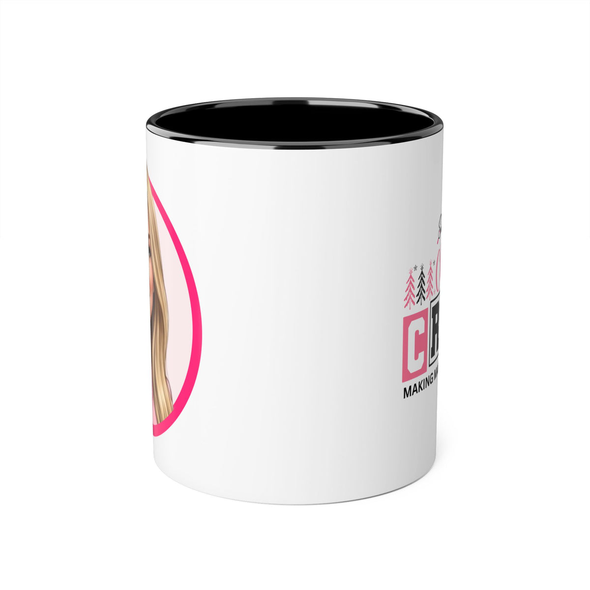 Cyndy Caricature Portrait Accent Mug — Search Perfect Caricature Christmas