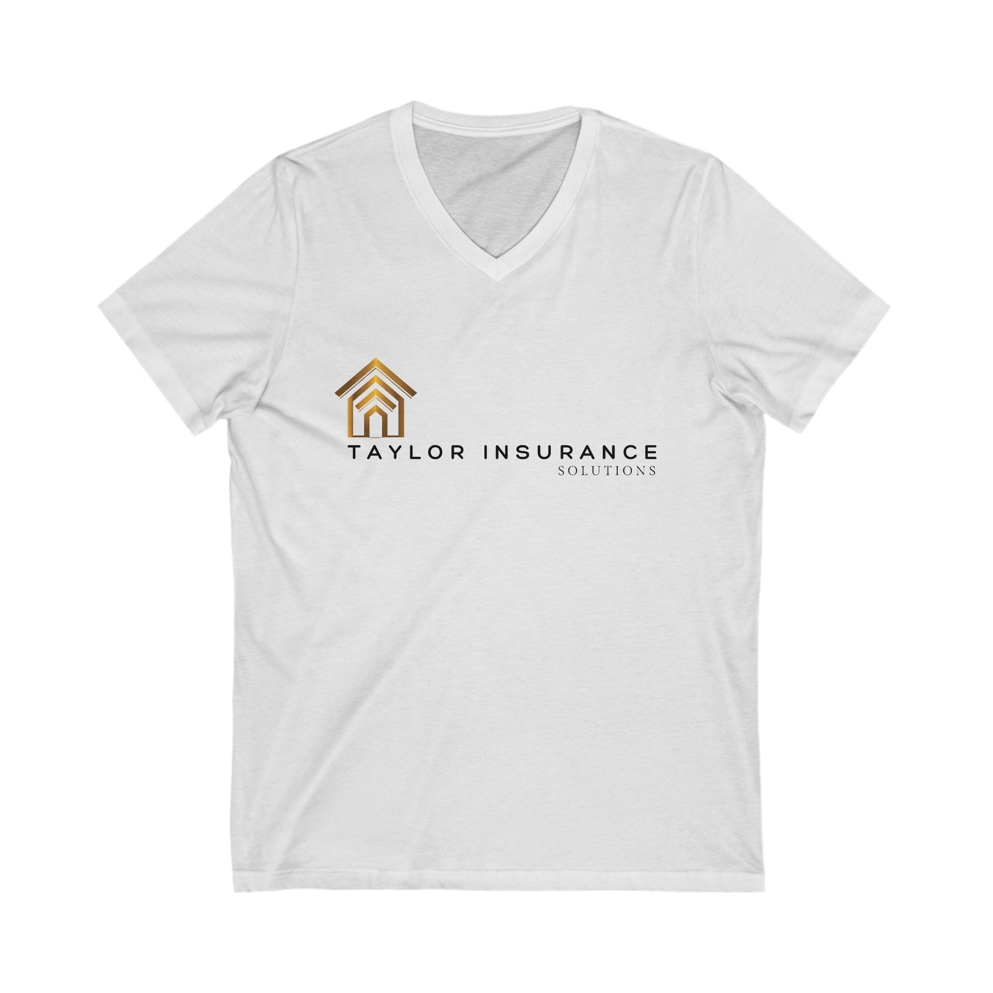 Unisex Jersey Short Sleeve V-Neck Tee Black Logo  - Monette Taylor