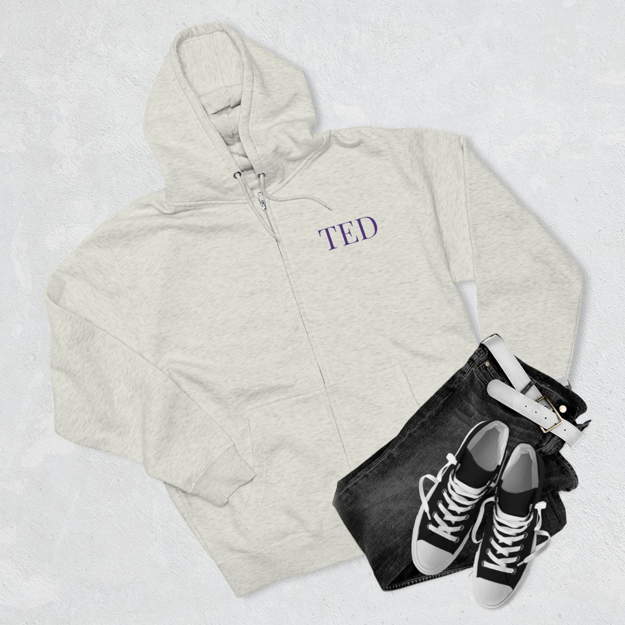 Ted Byrt Logo Unisex Zip Hoodie- TED