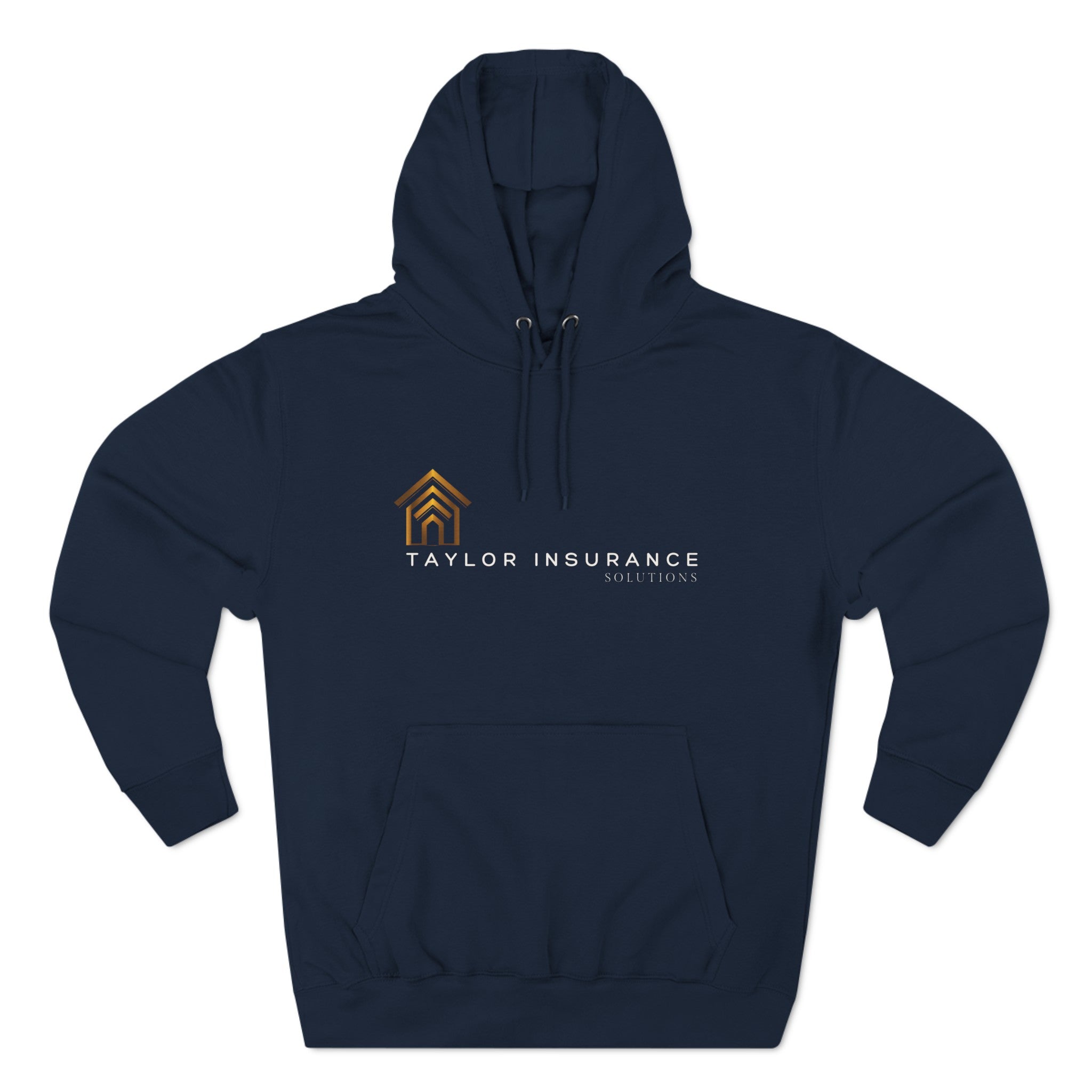 Three-Panel Fleece Hoodie White Logo  - Monette Taylor