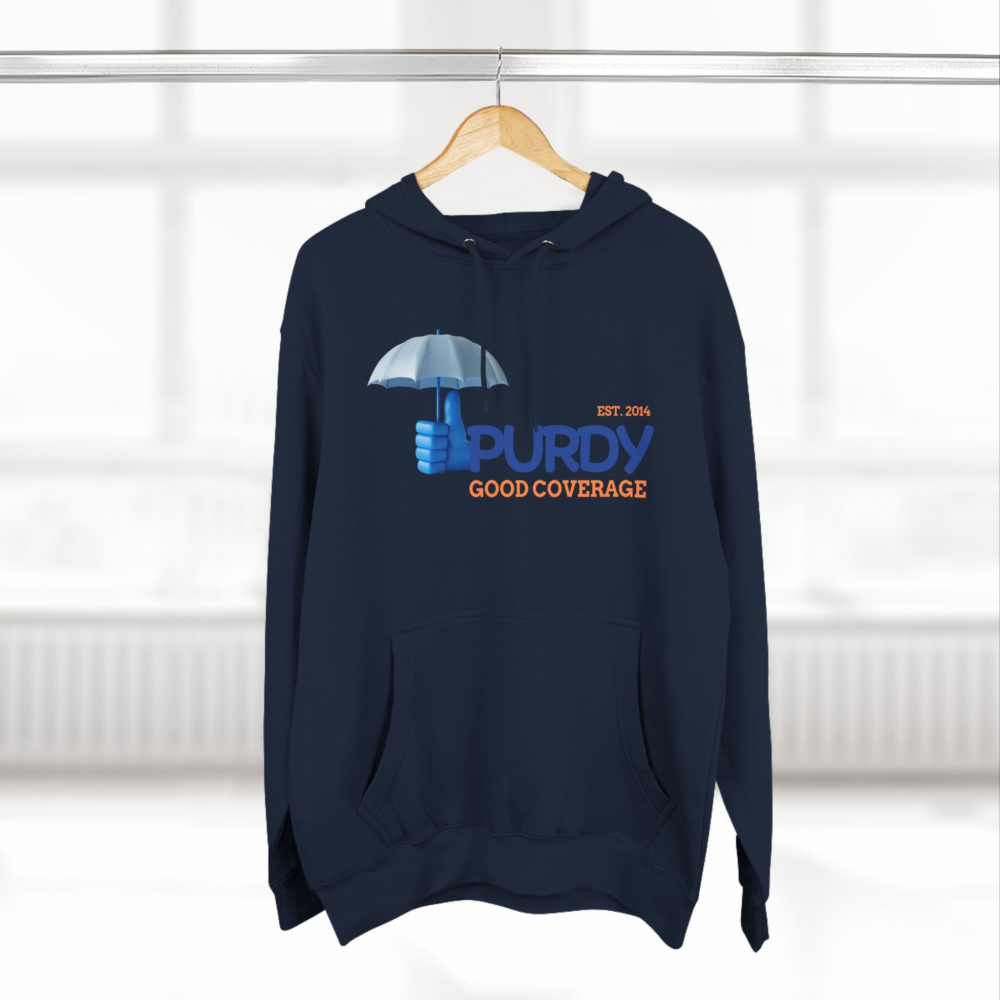 Three-Panel Fleece Hoodie - Kevin Purdy Logo