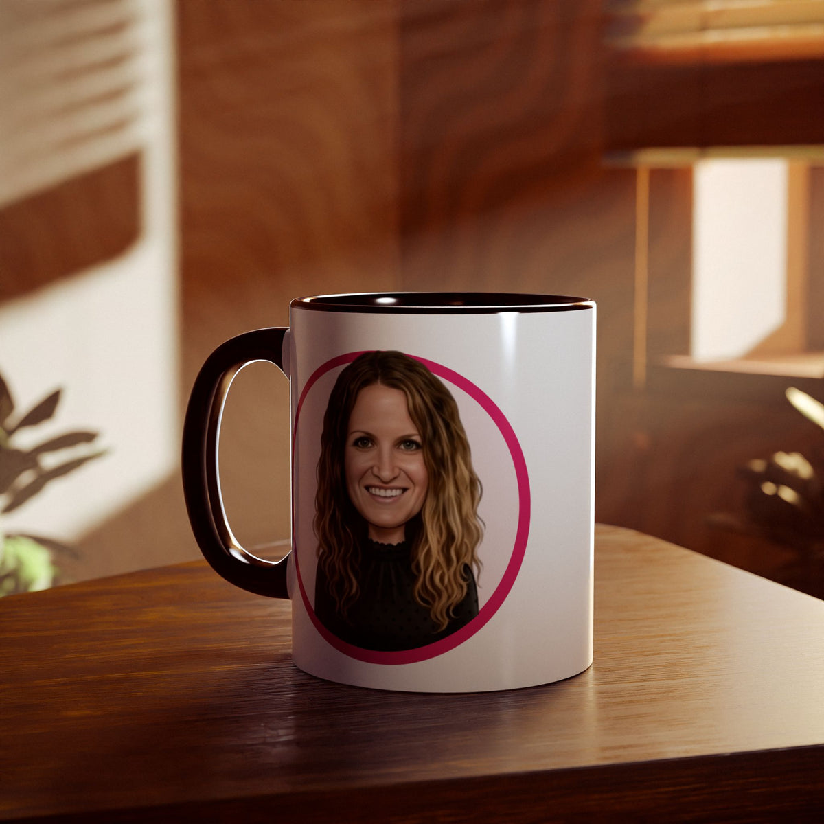 Penni  Caricature Portrait Accent Mug — Search Perfect Caricature Christmas