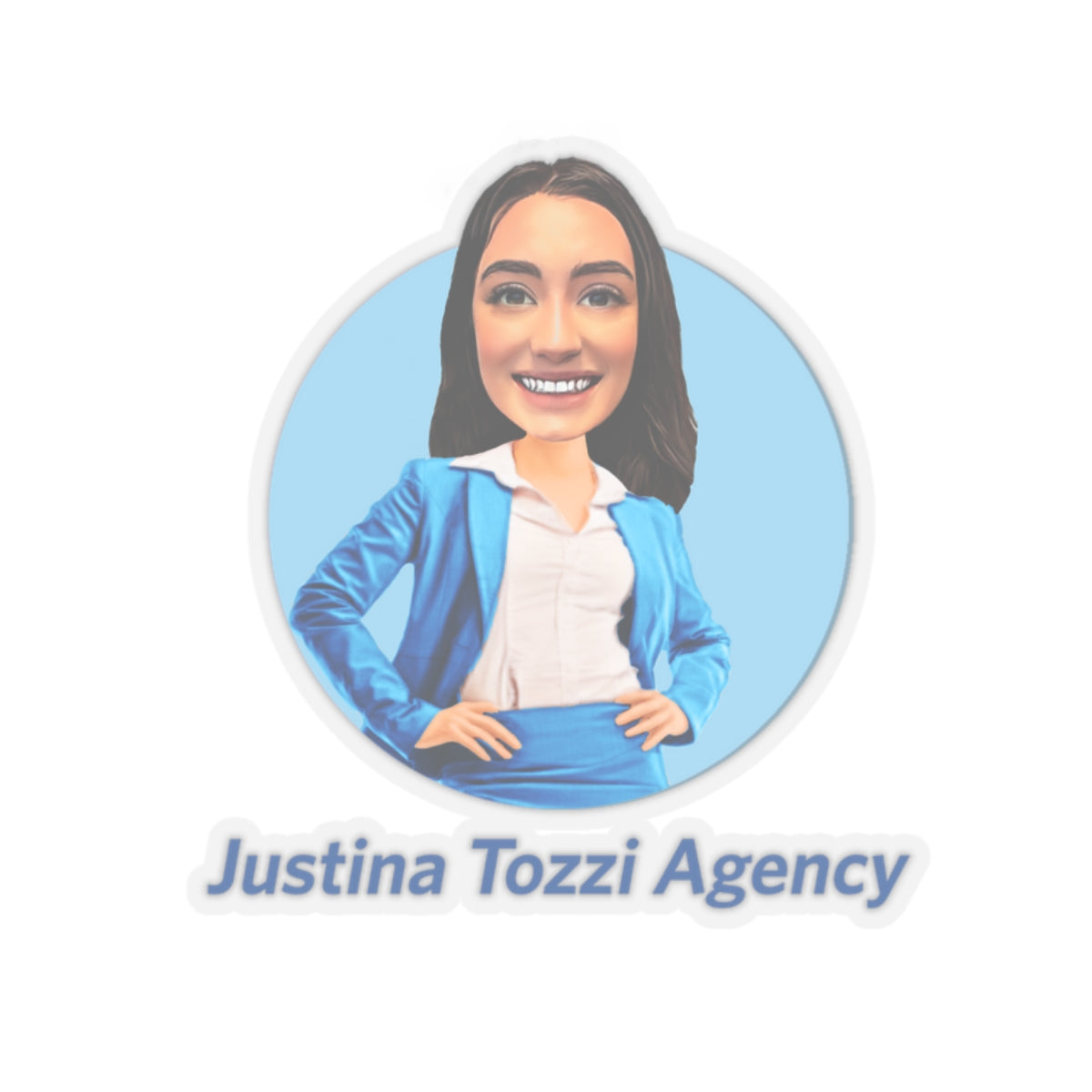 Justina Tozzi Agency Caricature Kiss-Cut Stickers - Rebecca