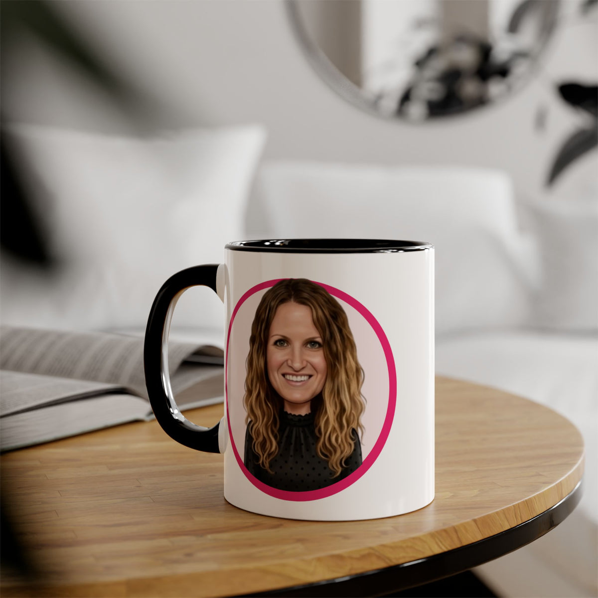 Penni  Caricature Portrait Accent Mug — Search Perfect Caricature Christmas