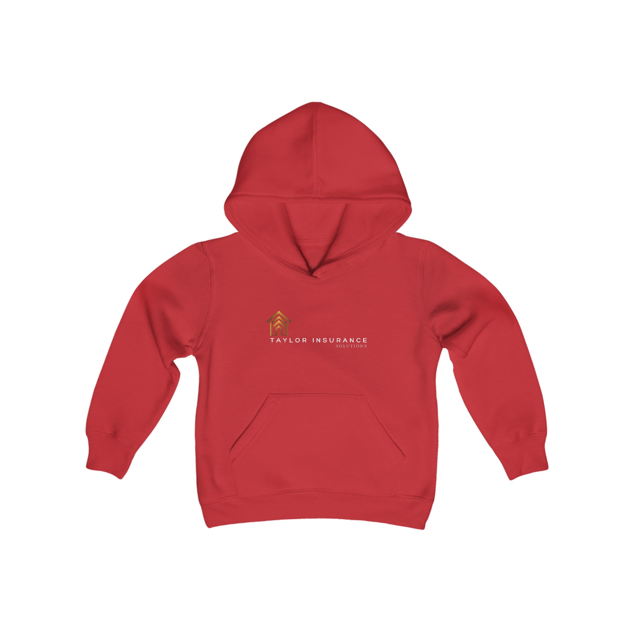 Youth Heavy Blend Hooded Sweatshirt White Logo - Monette Taylor