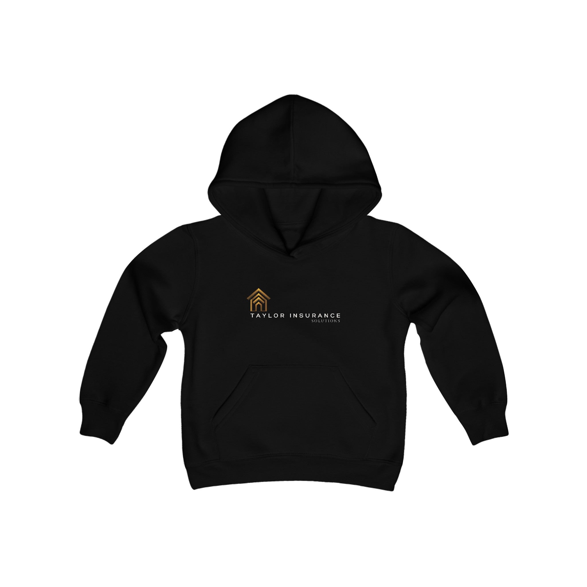Youth Heavy Blend Hooded Sweatshirt White Logo - Monette Taylor