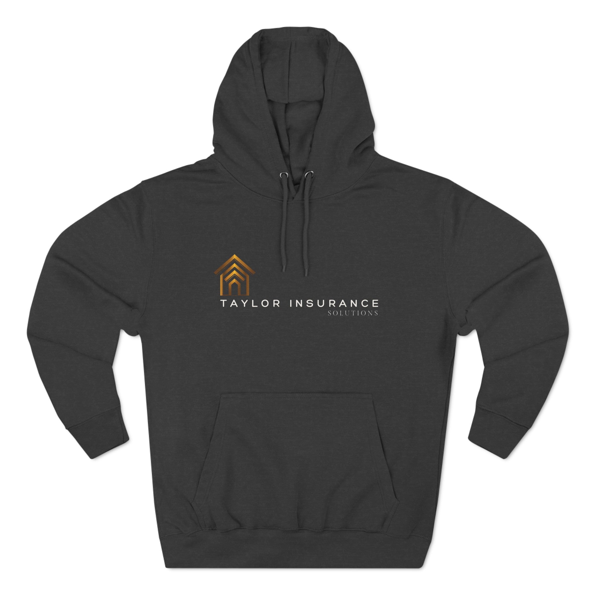 Three-Panel Fleece Hoodie White Logo  - Monette Taylor