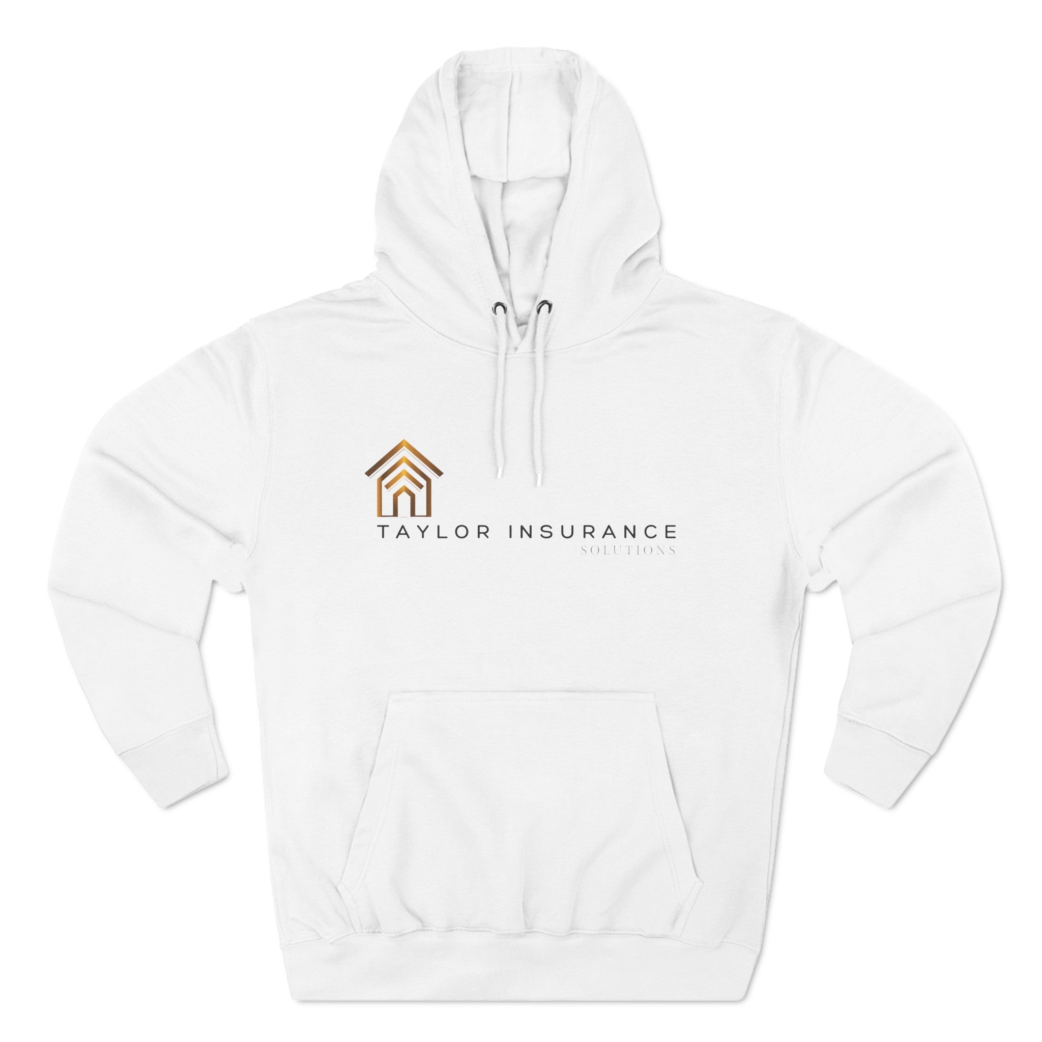 Three-Panel Fleece Hoodie Black Logo  -  Monette Taylor