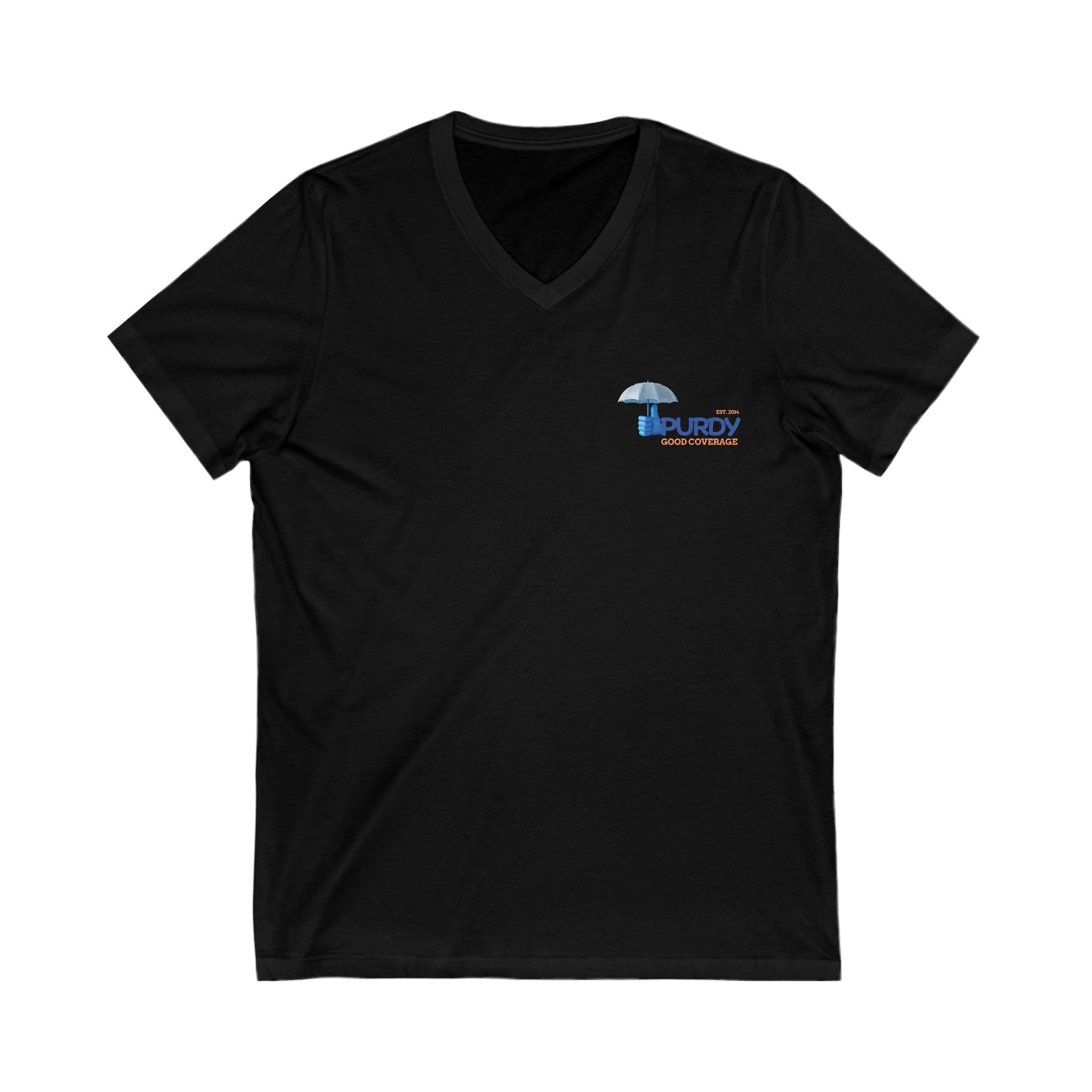 Unisex Jersey Short Sleeve V-Neck Tee - Kevin Purdy Logo