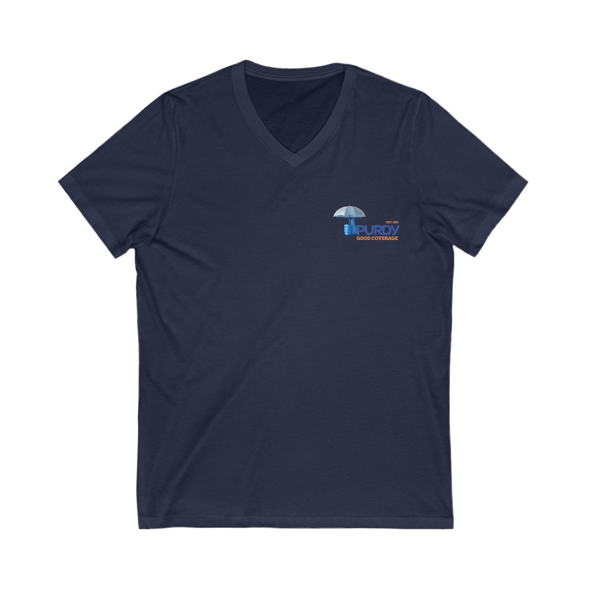 Unisex Jersey Short Sleeve V-Neck Tee - Kevin Purdy Logo