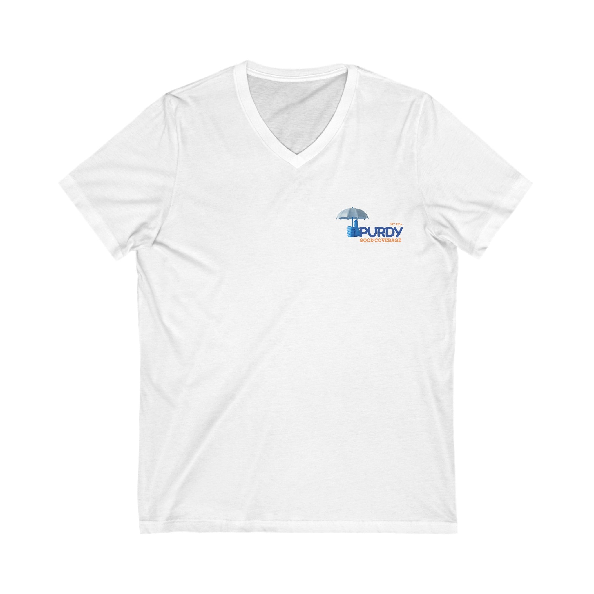 Unisex Jersey Short Sleeve V-Neck Tee - Kevin Purdy Logo
