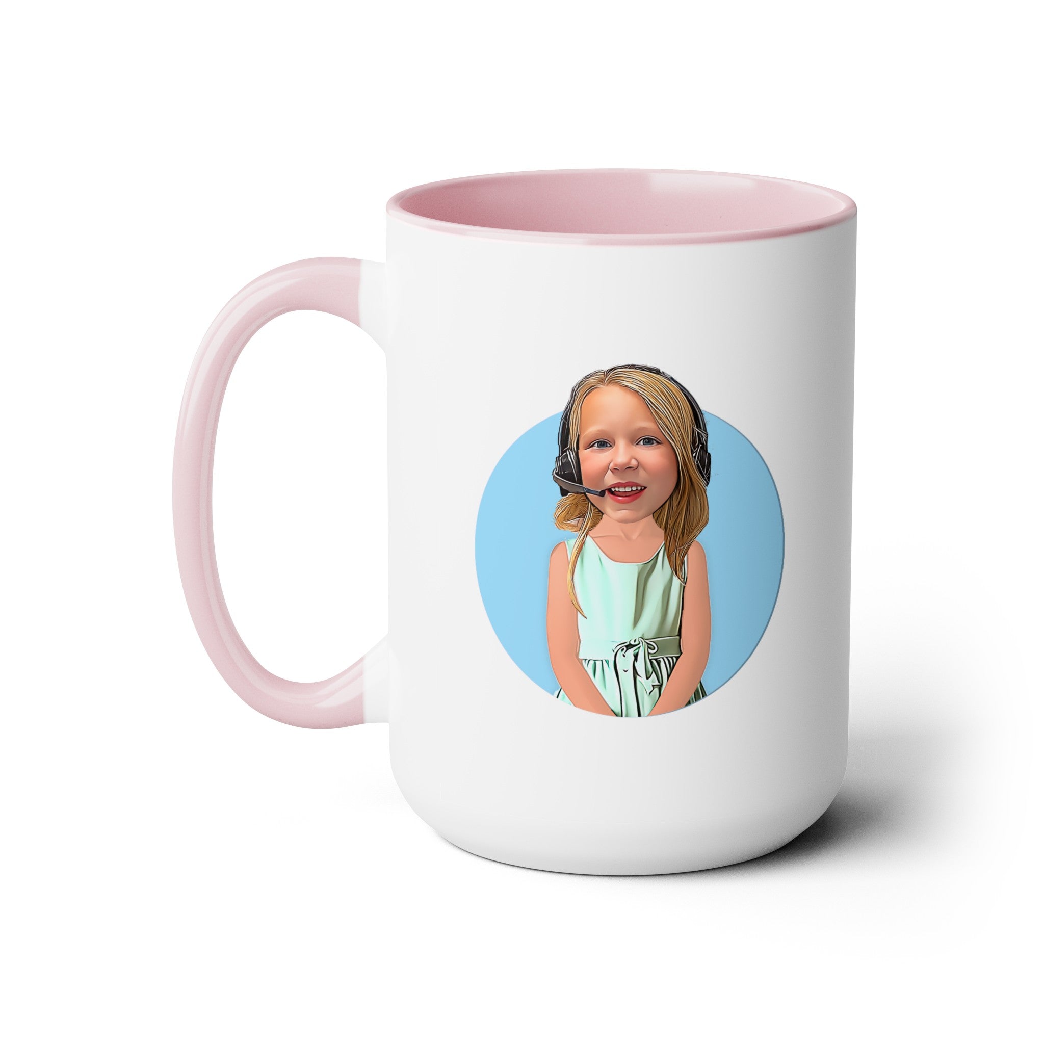 Kevin Purdy Agency  Caricature Two-Tone Coffee Mugs, 15oz - Addison