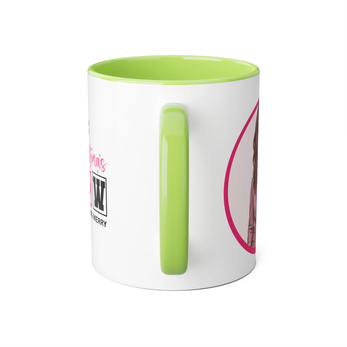 Heather T Caricature Portrait Accent Mug — Search Perfect Caricature Christmas