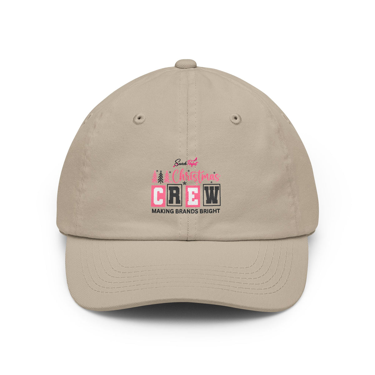 Search Perfect Christmas Crew Dad Hat – Seasonal Holiday Baseball Cap with 'Christmas Crew' Design