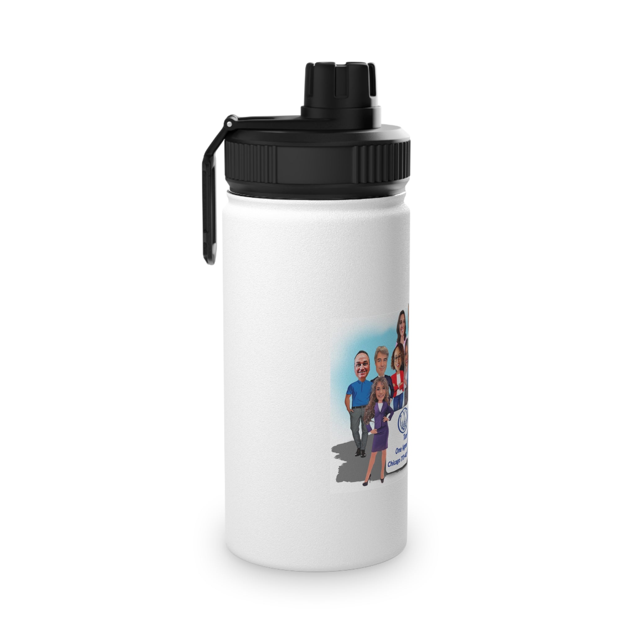 John Tunnell Agency Stainless Steel Water Bottle, Sports Lid - Team Photo