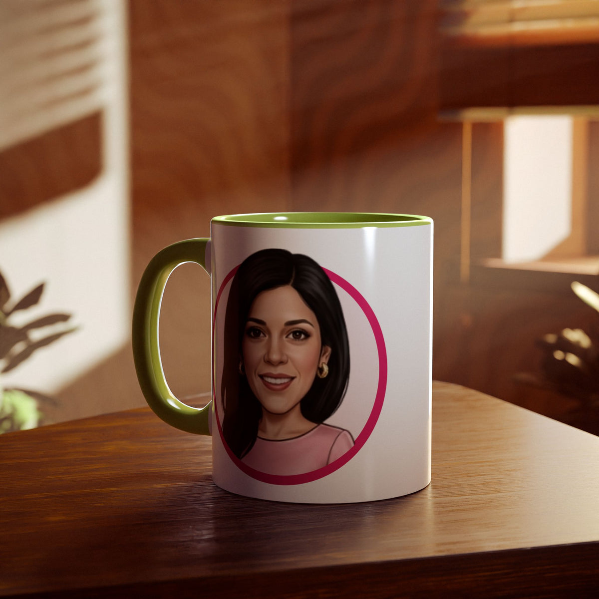 Rosa  Caricature Portrait Accent Mug — Search Perfect Caricature Christmas