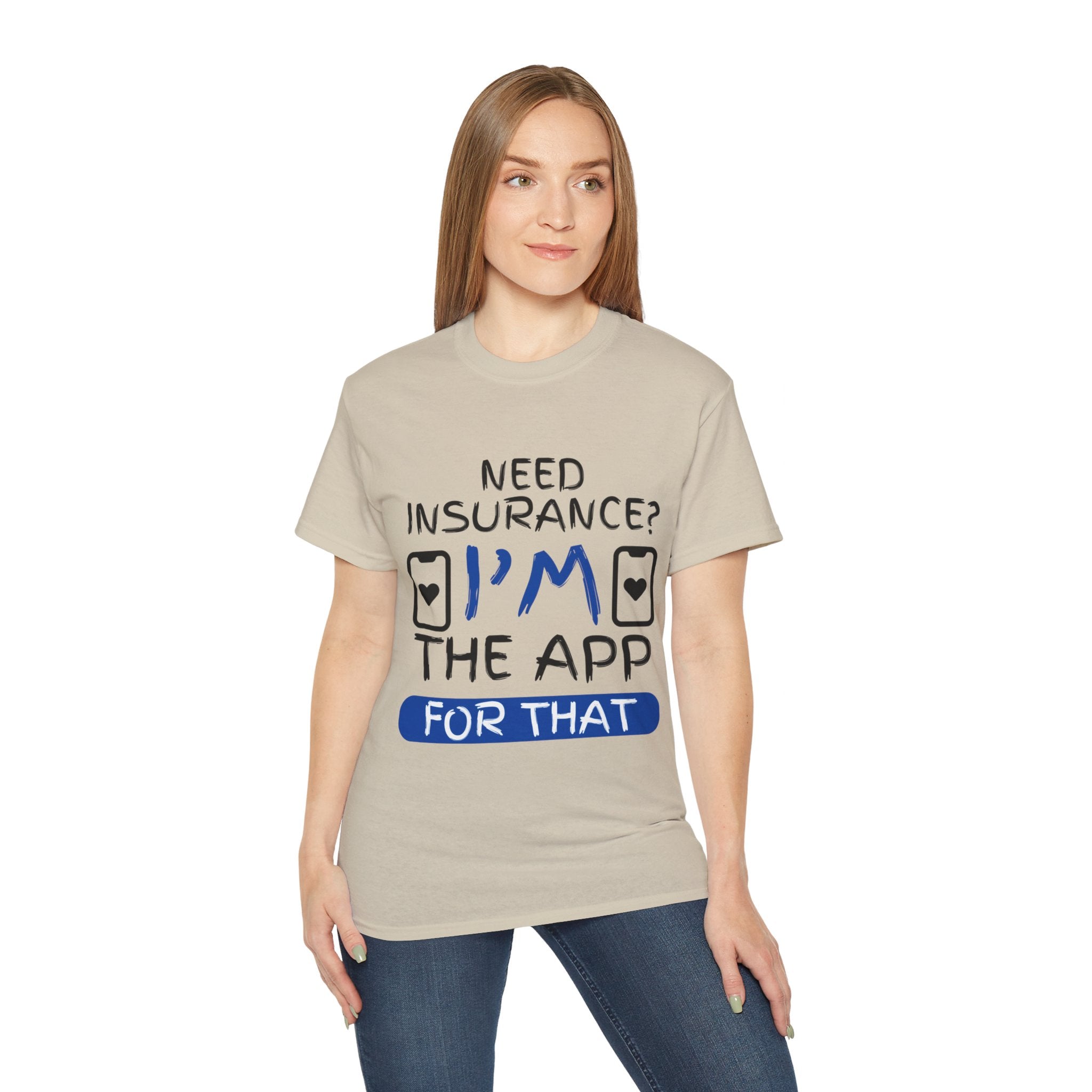Insurance Agent Line Unisex Ultra Cotton Tee - Need Insurance, I'm the App Blue