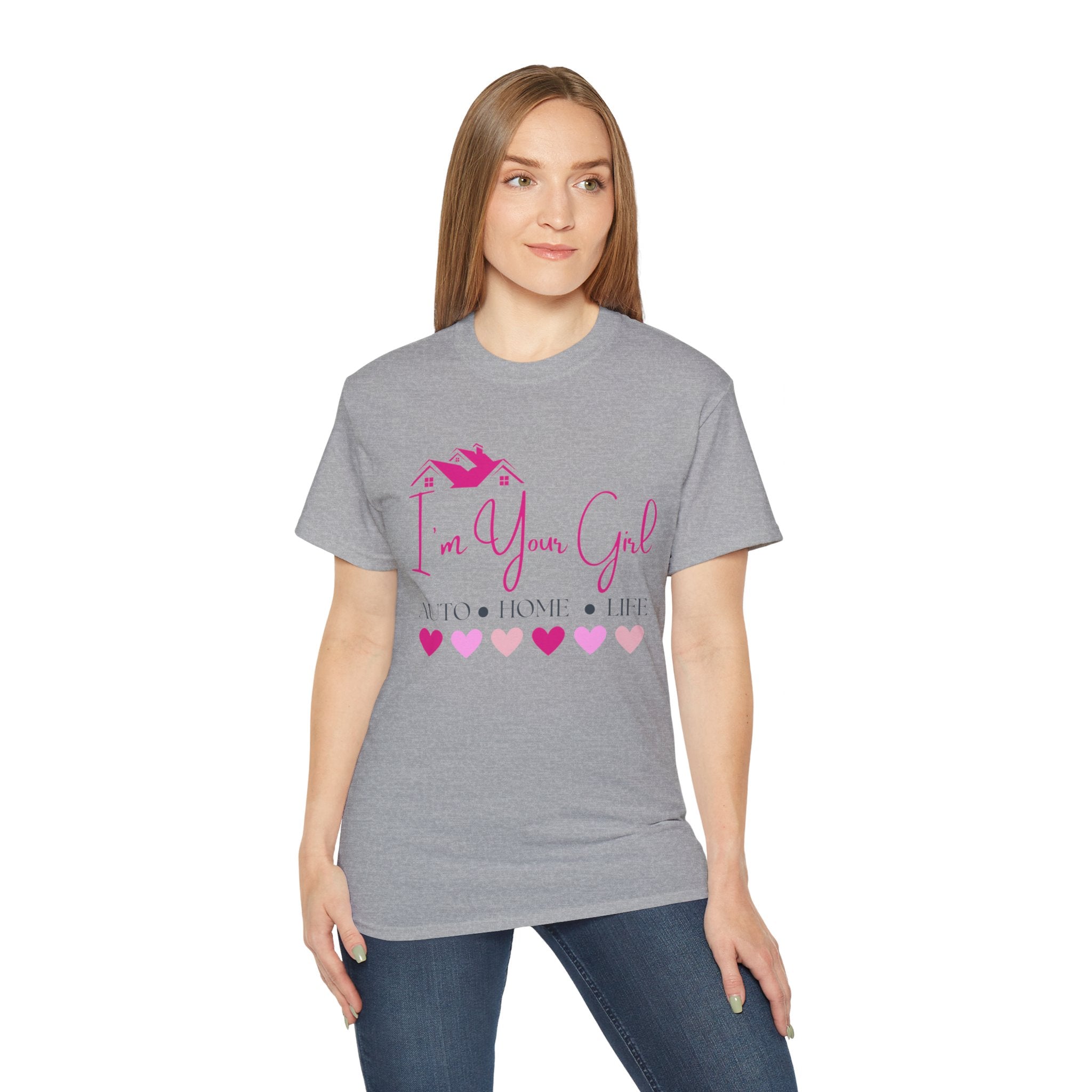 Insurance Agent Line Unisex Ultra Cotton Tee - I'm your girl Barbie pink