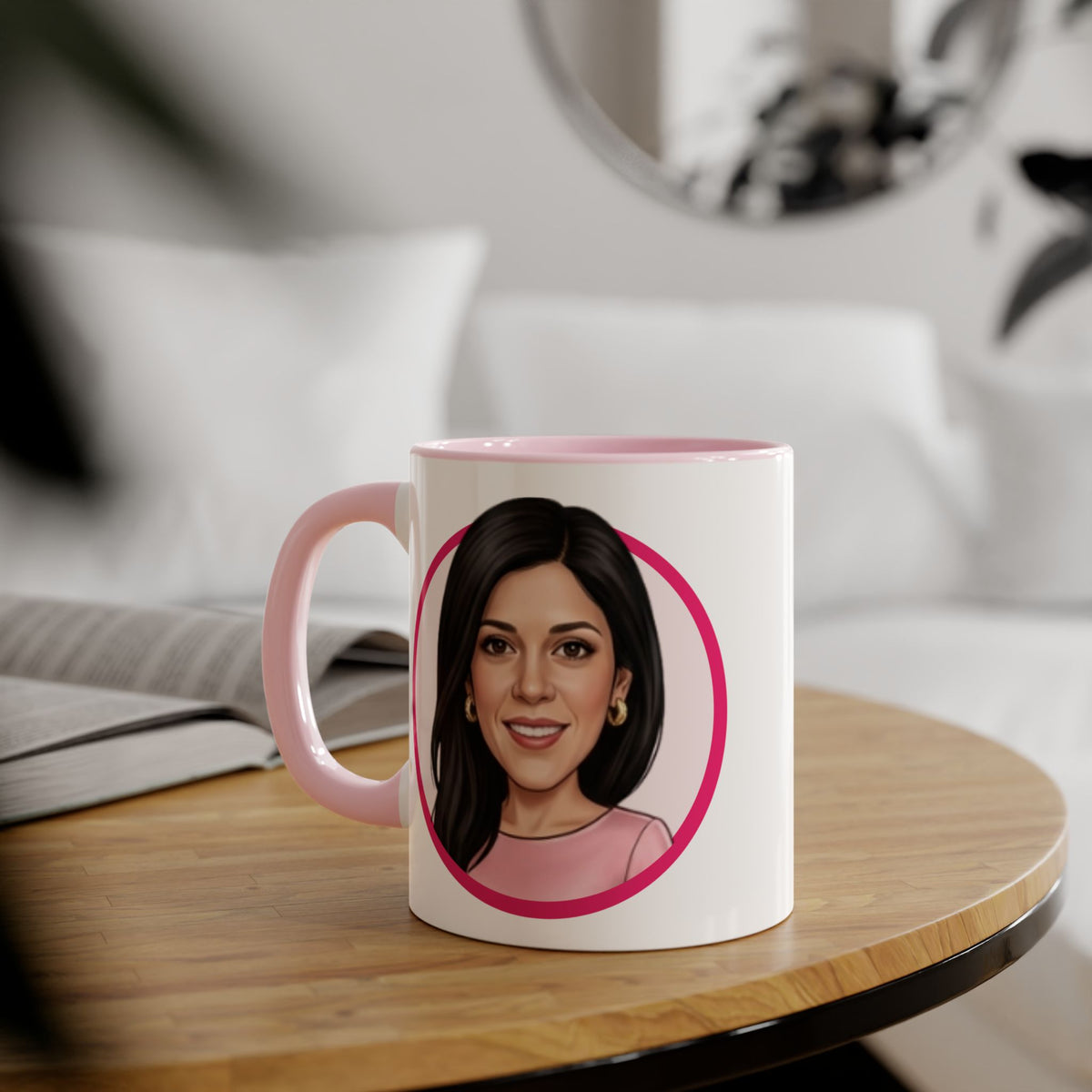 Rosa  Caricature Portrait Accent Mug — Search Perfect Caricature Christmas