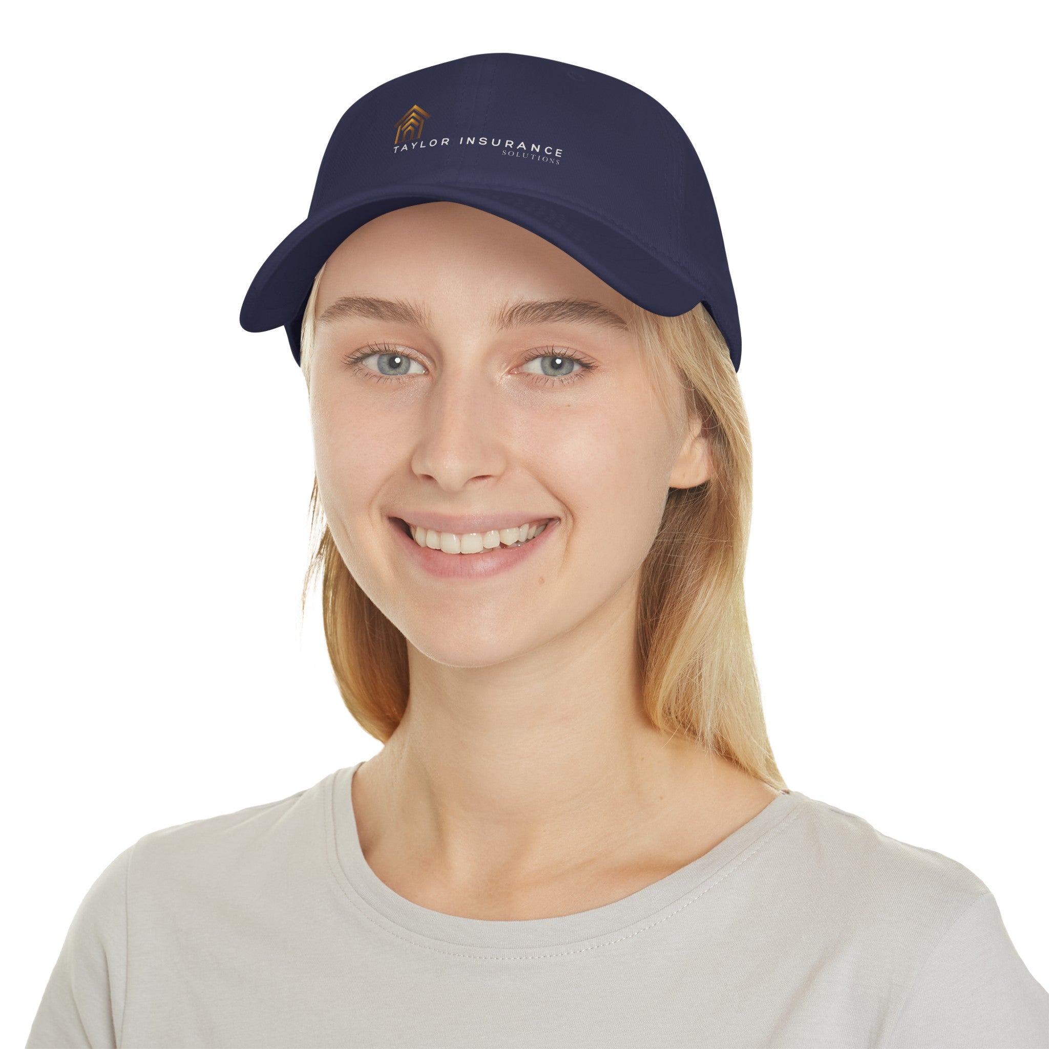 Low Profile Baseball Cap White Logo  - Monette Taylor