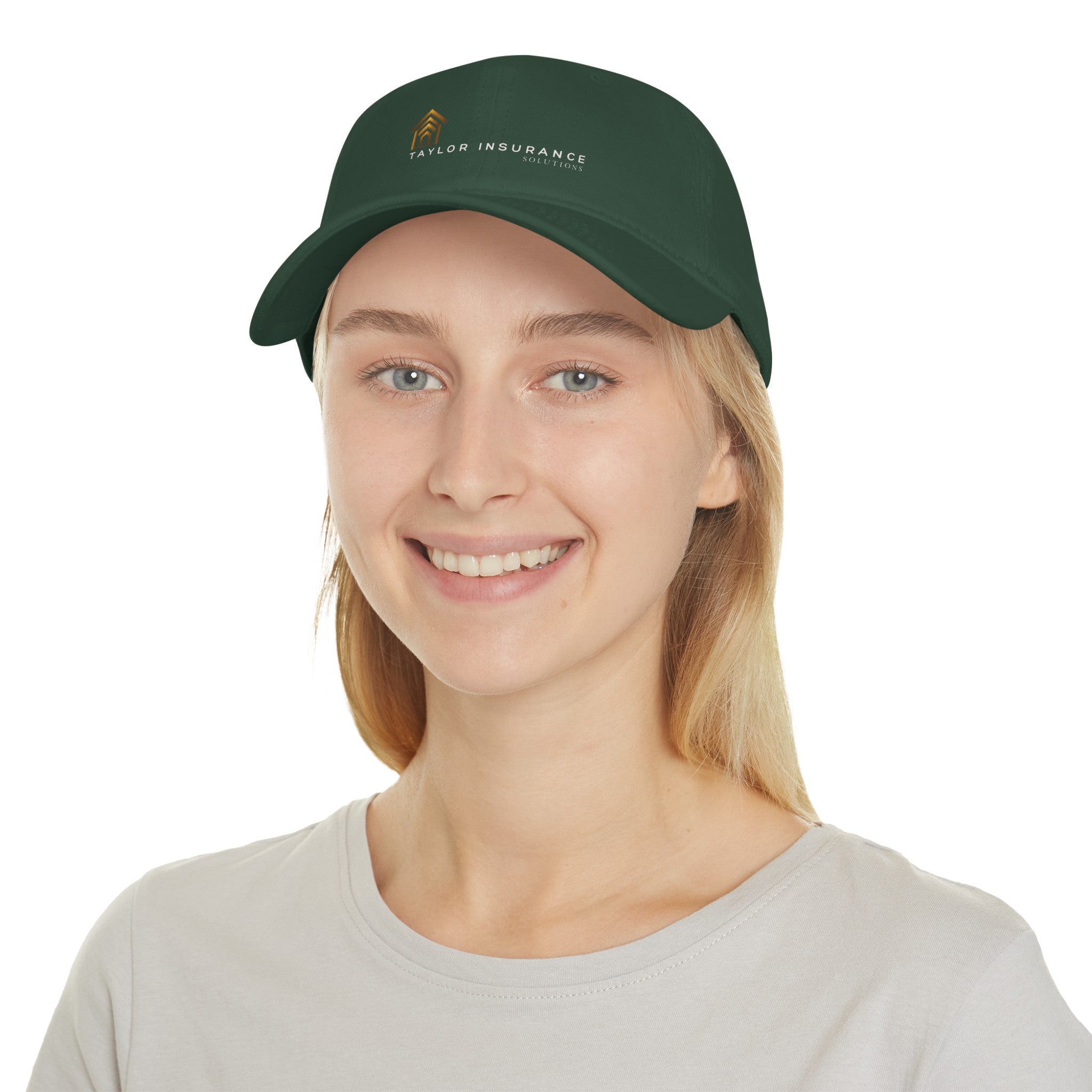 Low Profile Baseball Cap White Logo  - Monette Taylor