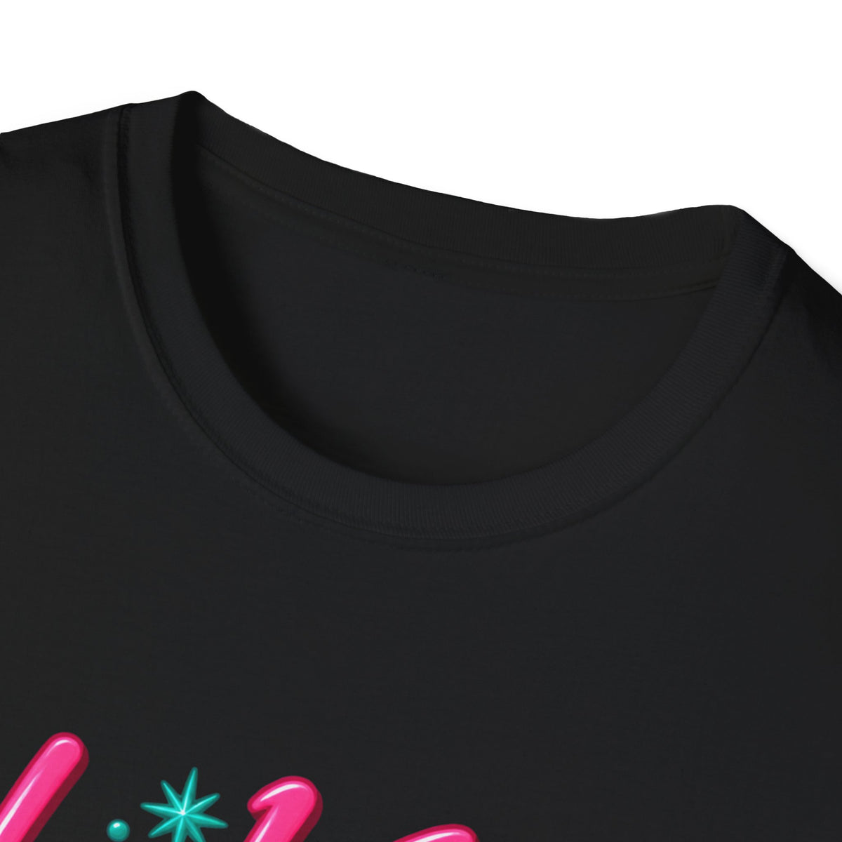 He Knows When You Are Not Covered Santa Christmas T-Shirt - Pink/Turquoise Graphic