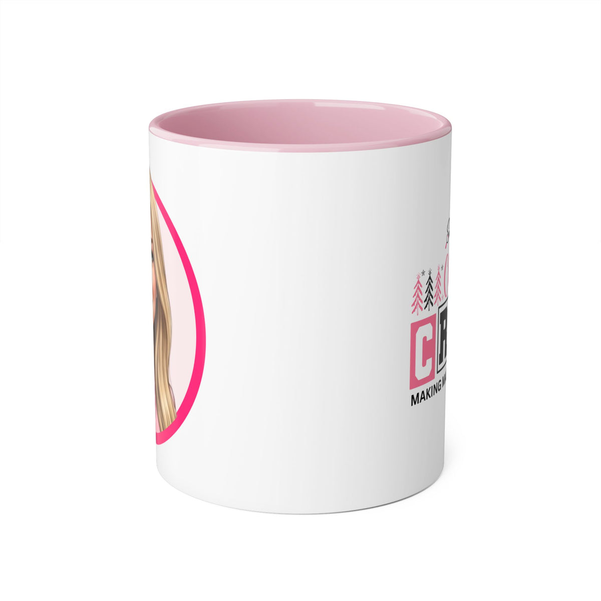 Cyndy Caricature Portrait Accent Mug — Search Perfect Caricature Christmas