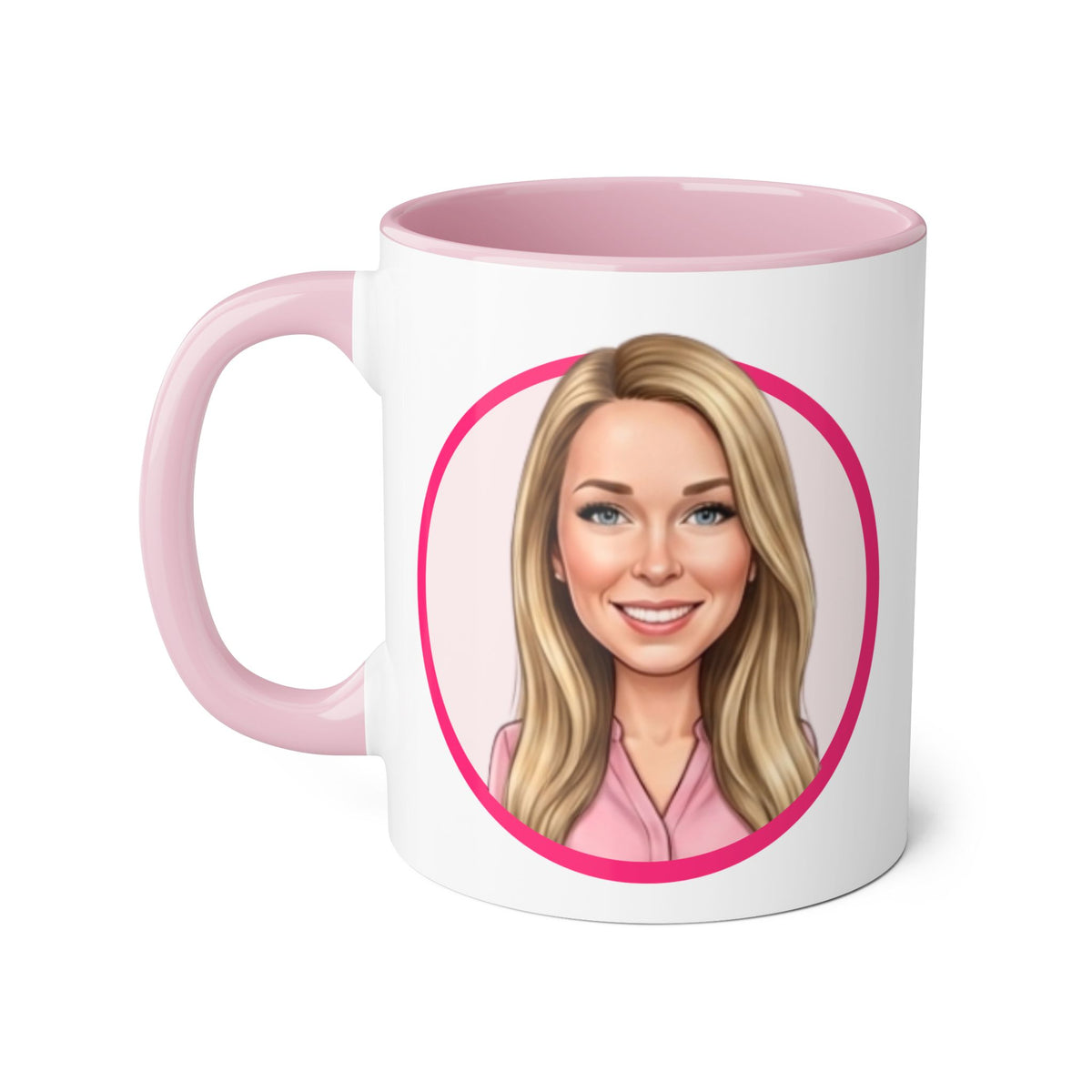Cyndy Caricature Portrait Accent Mug — Search Perfect Caricature Christmas