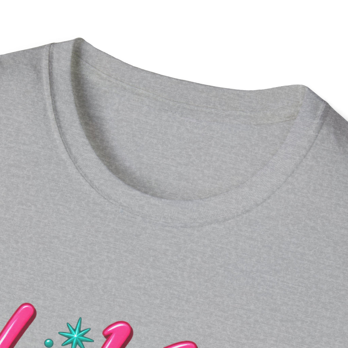 He Knows When You Are Not Covered Santa Christmas T-Shirt - Pink/Turquoise Graphic